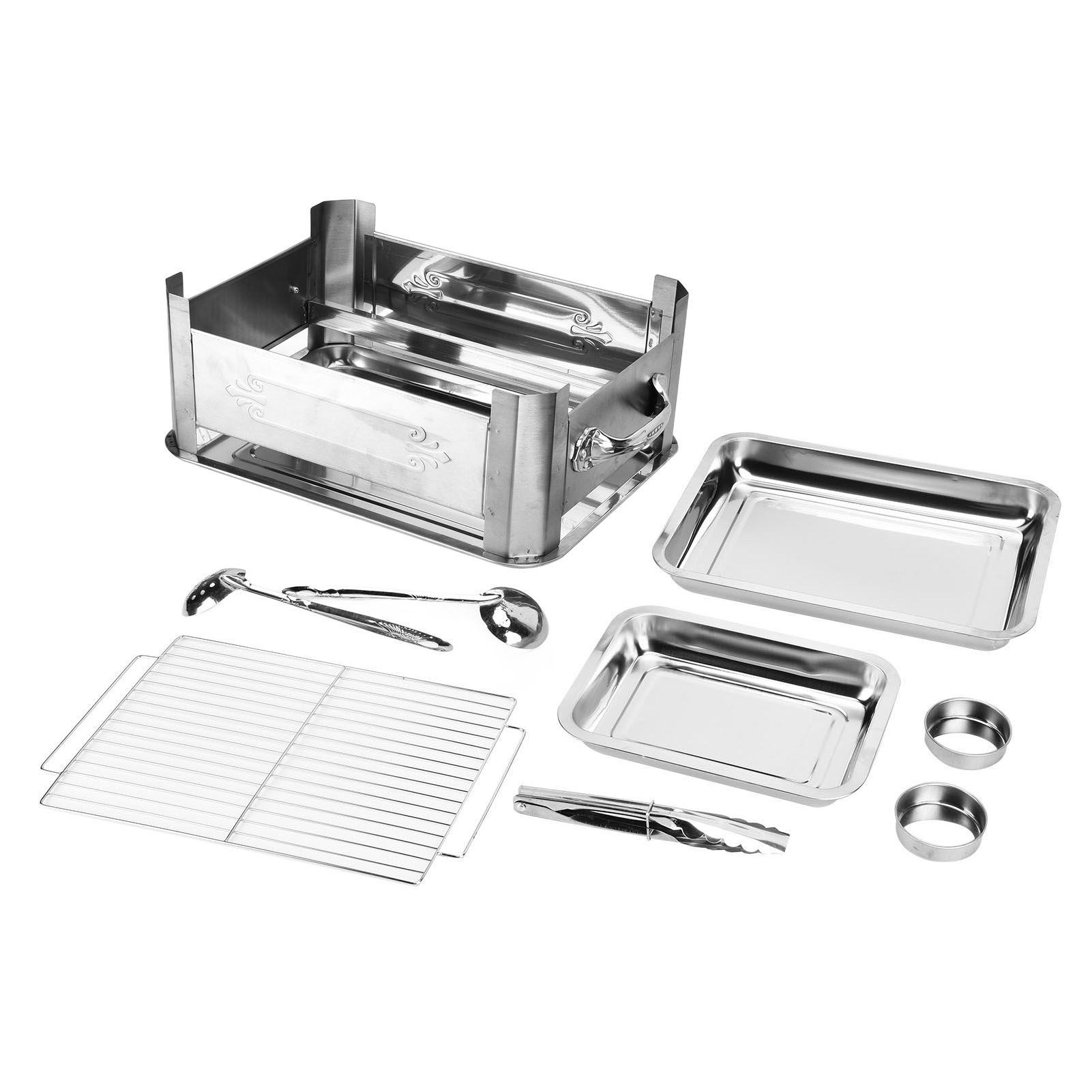 Barbecue Grill Thickened Stainless Steel Grilled Fish Stove Charcoal Alcohol view 2