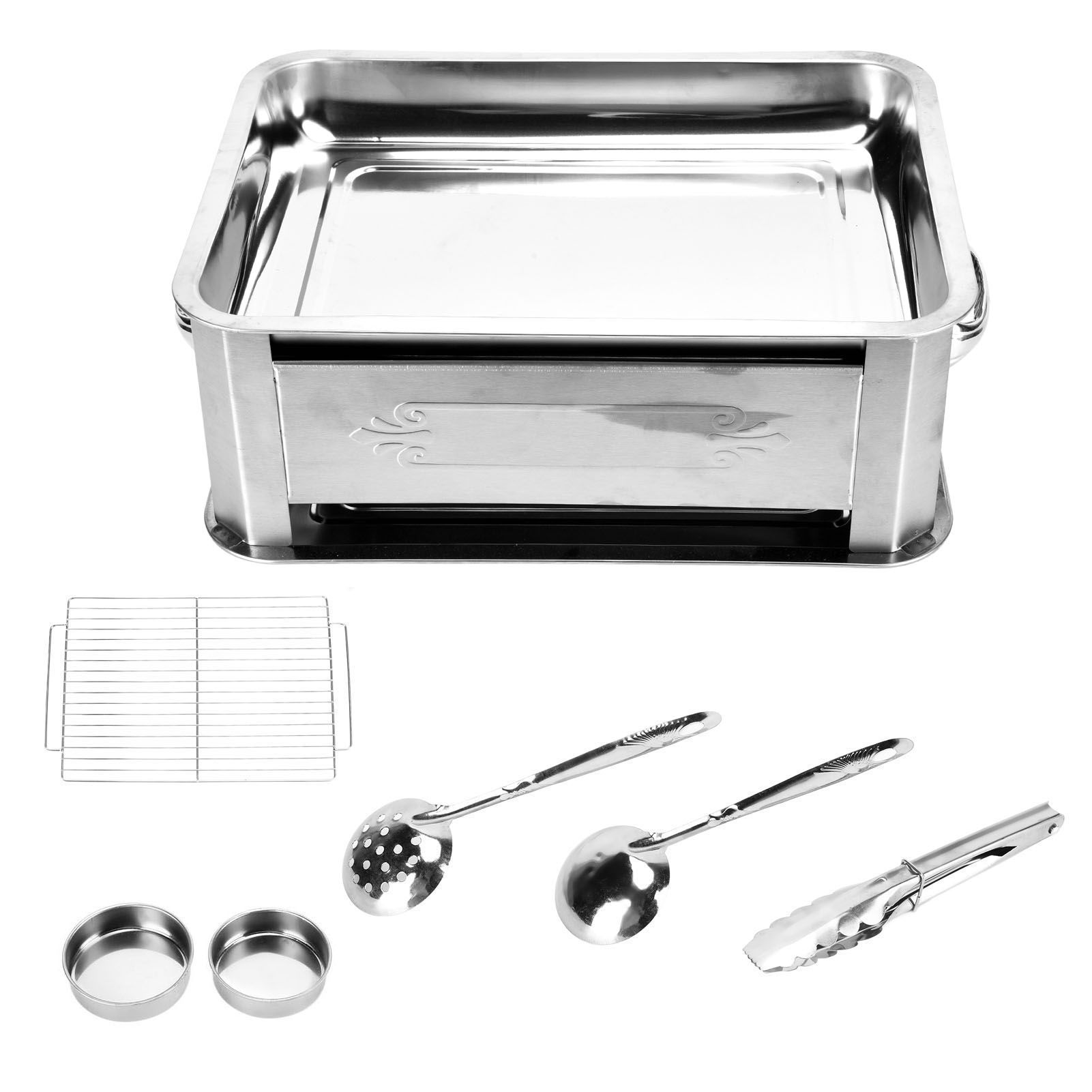 Barbecue Grill Thickened Stainless Steel Grilled Fish Stove Charcoal Alcohol view 3