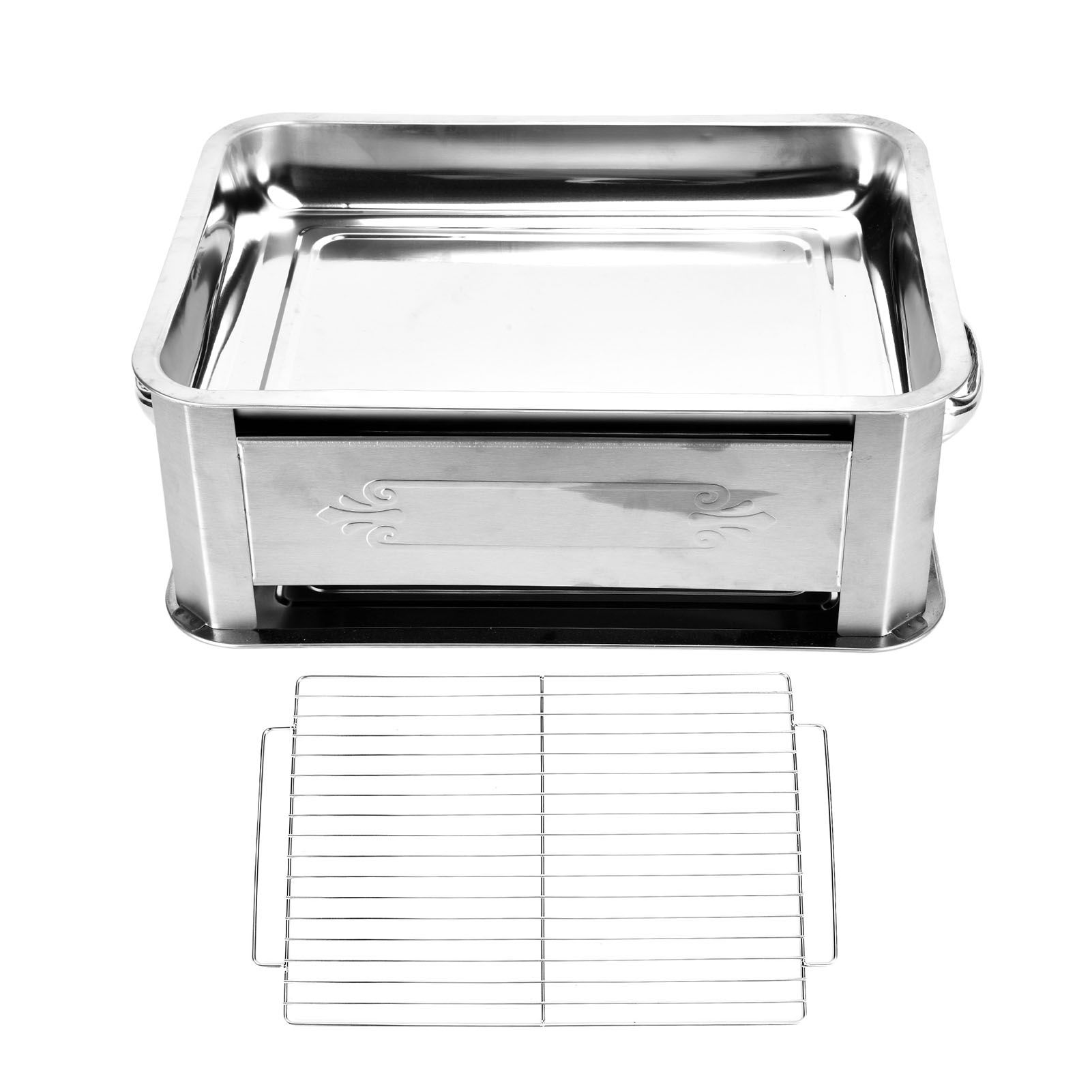 Barbecue Grill Thickened Stainless Steel Grilled Fish Stove Charcoal Alcohol view 6