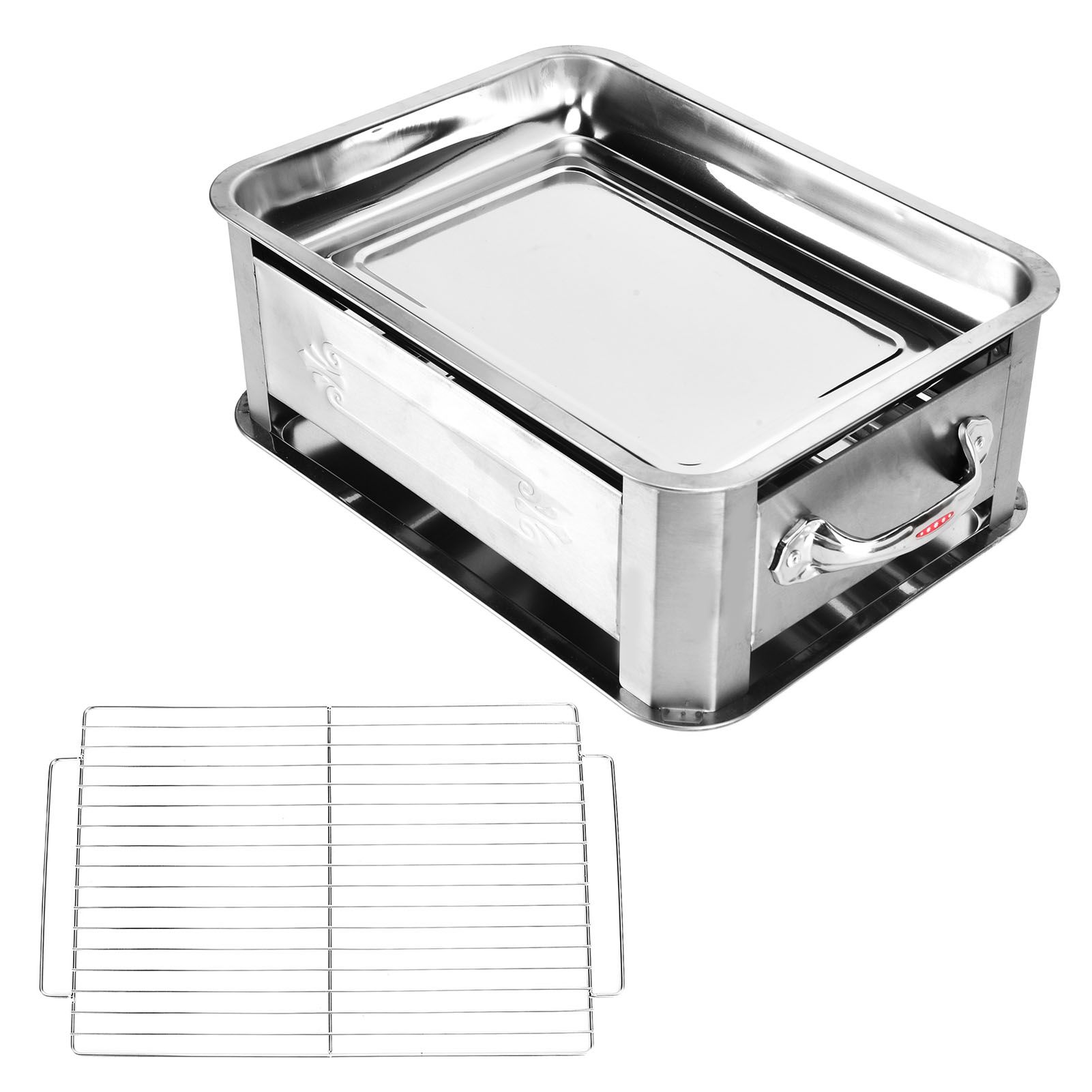 Barbecue Grill Thickened Stainless Steel Grilled Fish Stove Charcoal Alcohol view 8