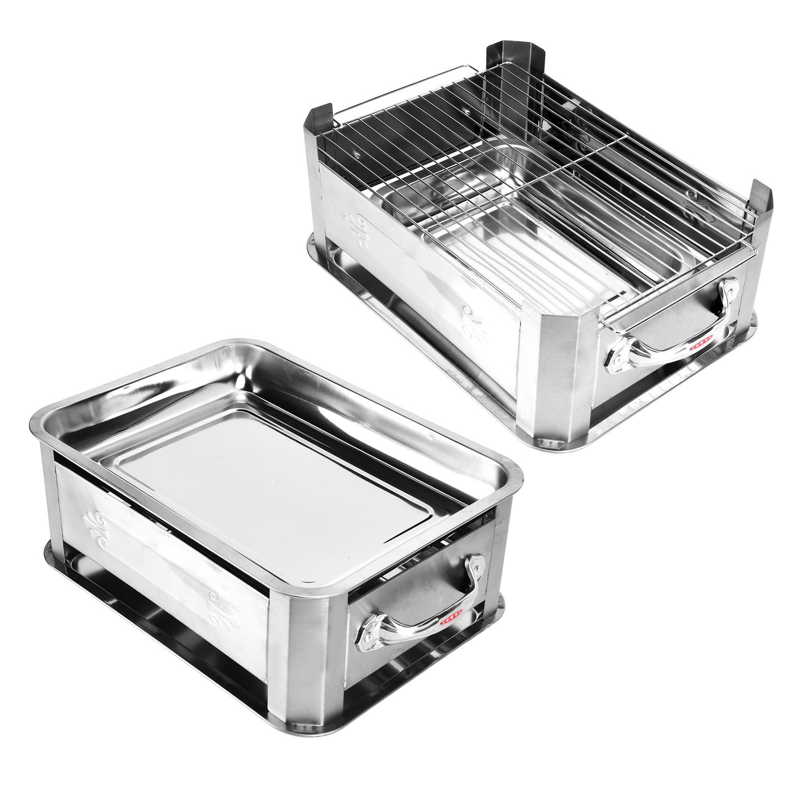 Barbecue Grill Thickened Stainless Steel Grilled Fish Stove Charcoal Alcohol view 9