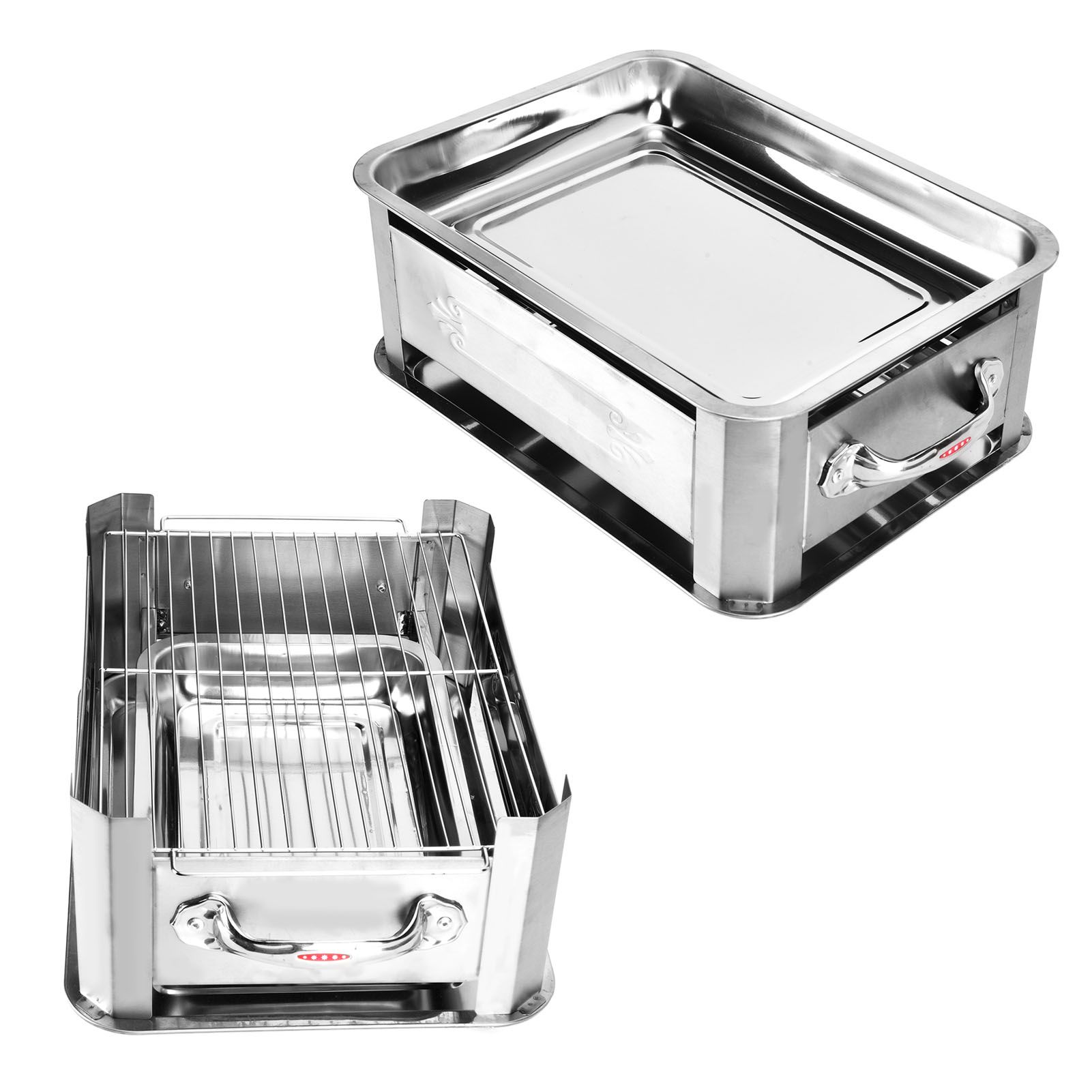 Barbecue Grill Thickened Stainless Steel Grilled Fish Stove Charcoal Alcohol view 10