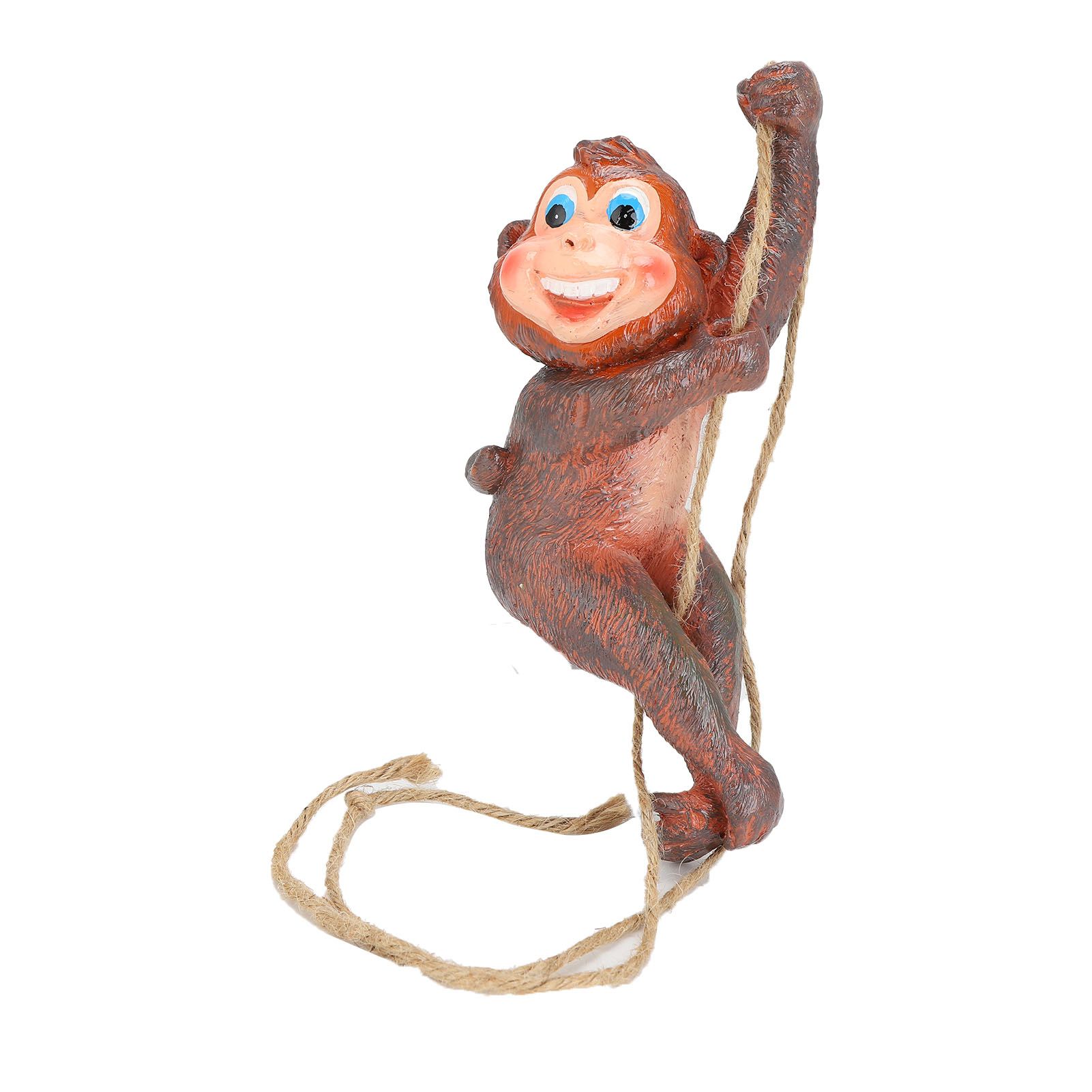 Resin Animal Ornament Monkey Shaped Hanging Ornaments Swing Pendant Decoration view 3
