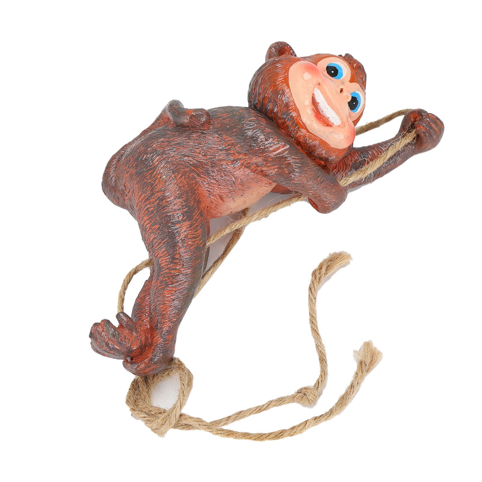 Resin Animal Ornament Monkey Shaped Hanging Ornaments Swing Pendant Decoration view 6