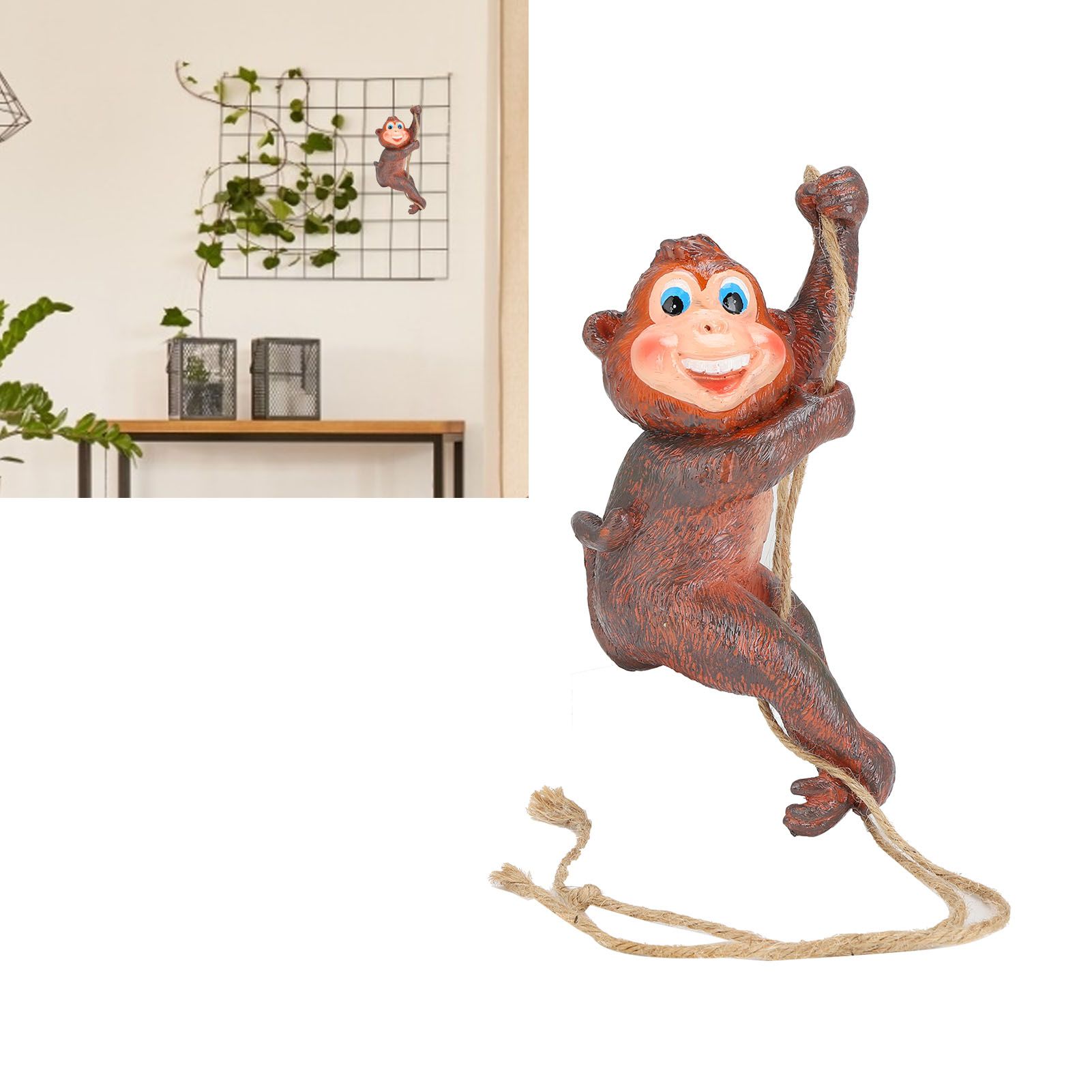 Resin Animal Ornament Monkey Shaped Hanging Ornaments Swing Pendant Decoration view 11