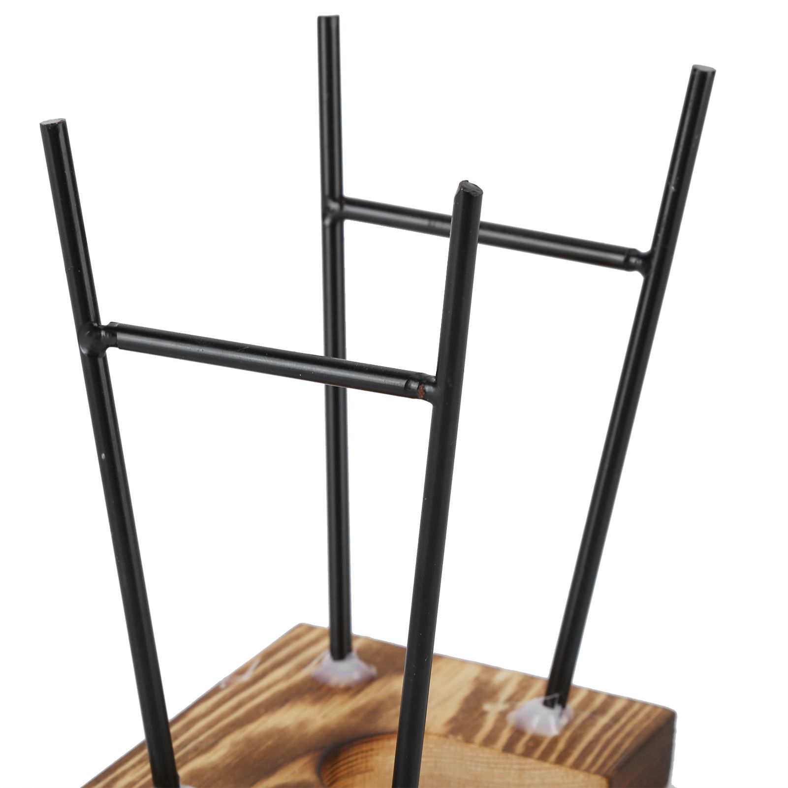Desktop Glass Planter Wooden Stand Bulb Glass Vase Hydroponics Plant Planter view 14