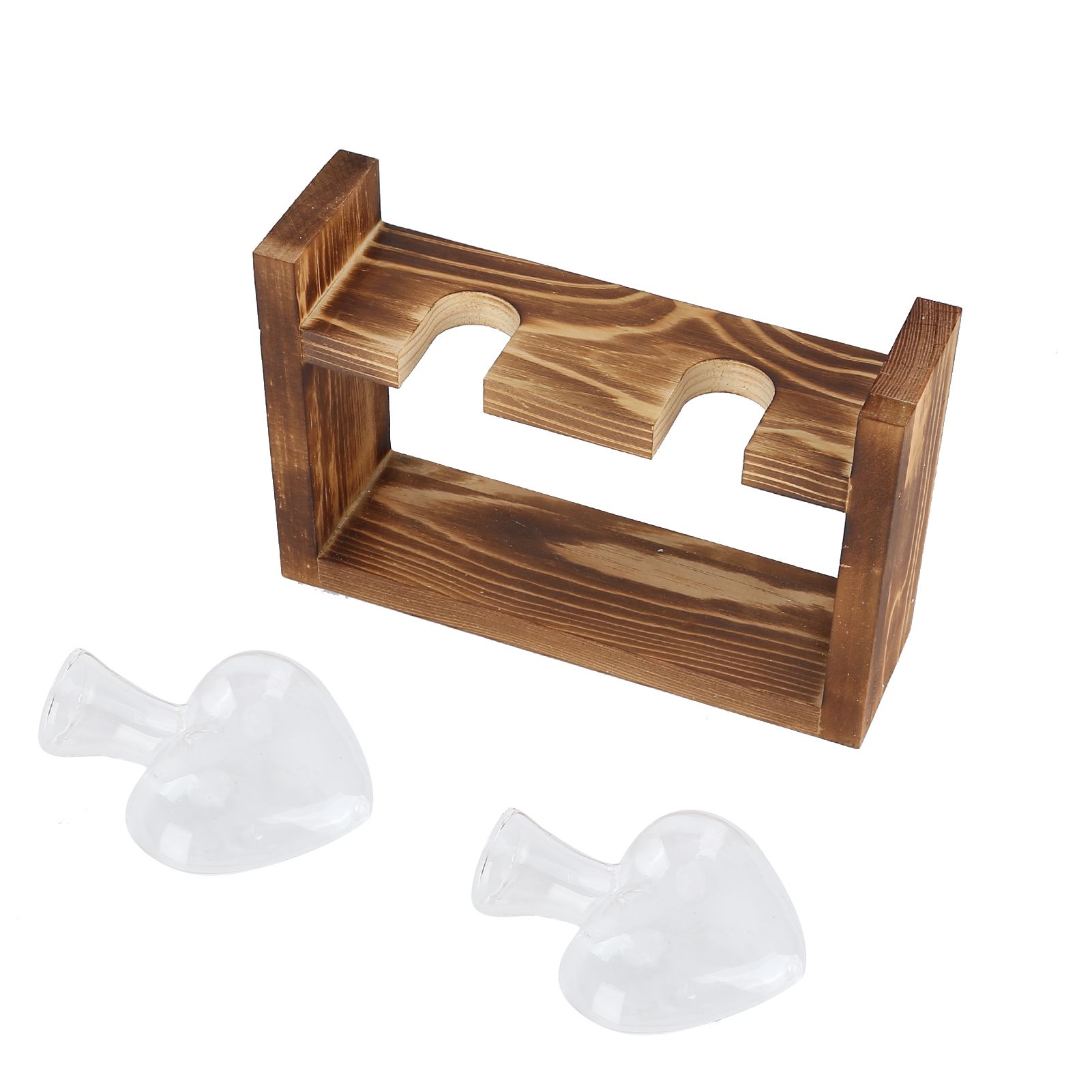 Innovative Flower Pot with Vintage Wooden Frame Transparent Tabletop Vase Home view 15