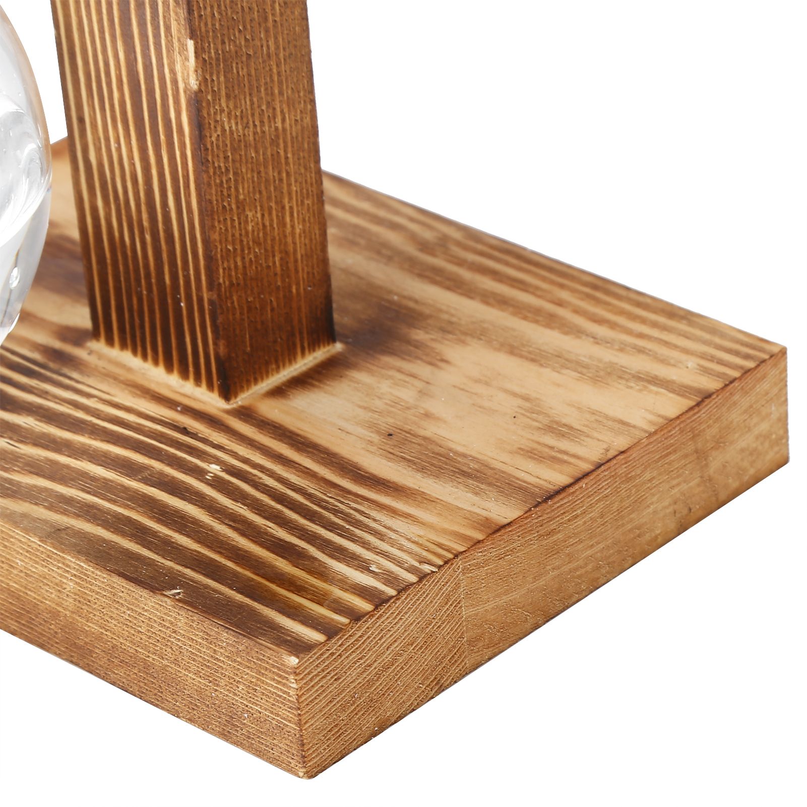 Innovative Hydroponic Vase with Wooden Stand Transparent Desktop Flower Vase view 14