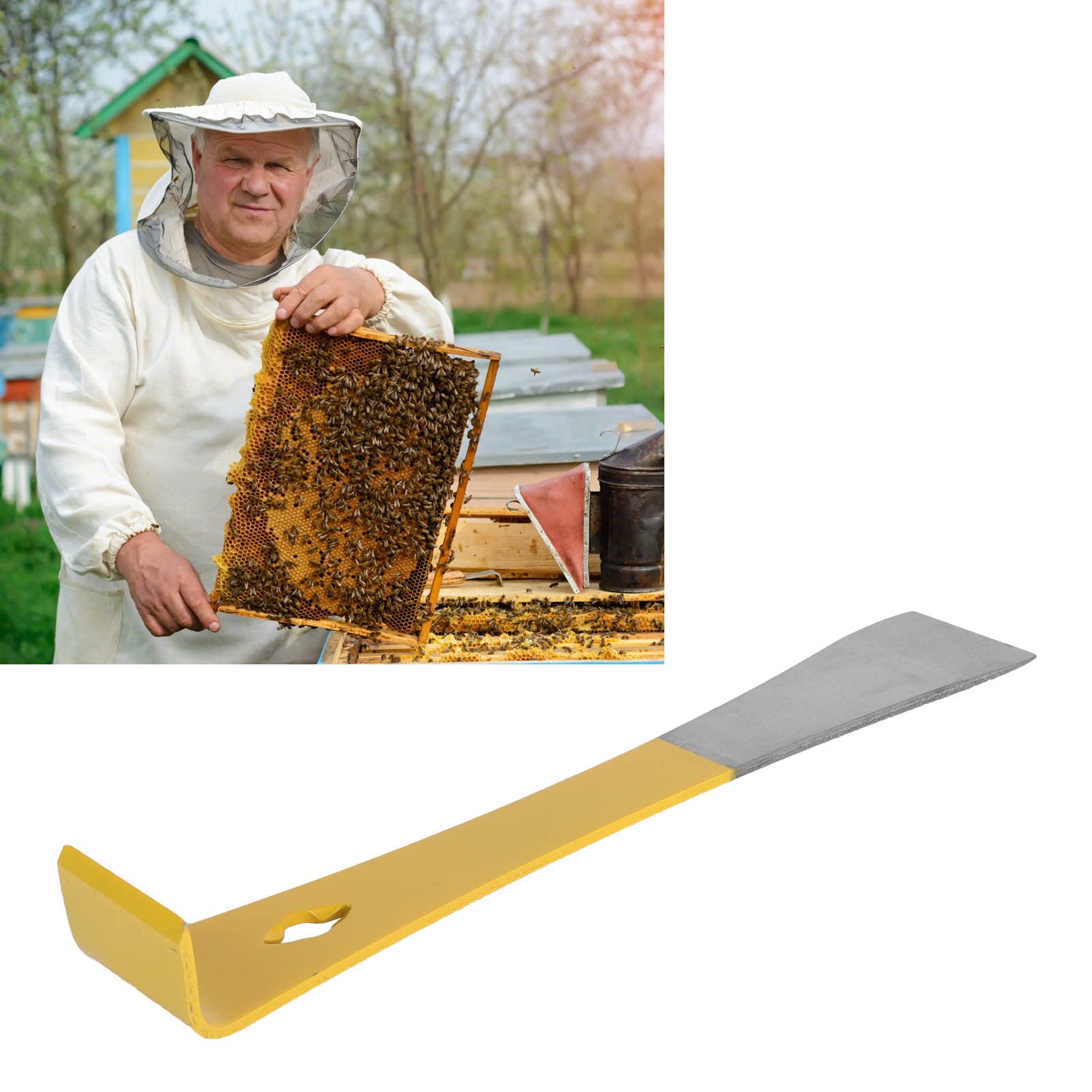 Beekeeper Scraper Stainless Steel Flat Scraper Honey Cutting Knife Beekeeping view 11