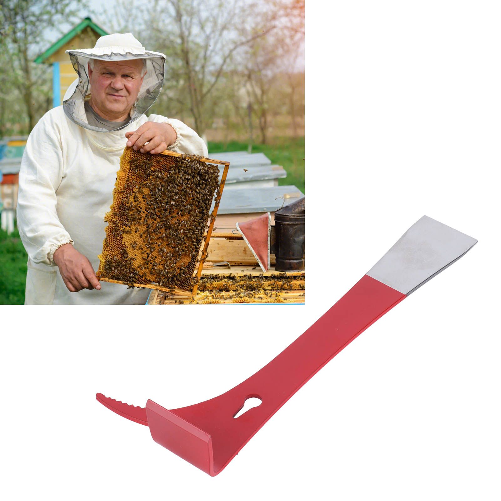 Beekeeper Scraper Stainless Steel Portable Honey Cutting Knife Beekeeping Tools view 11
