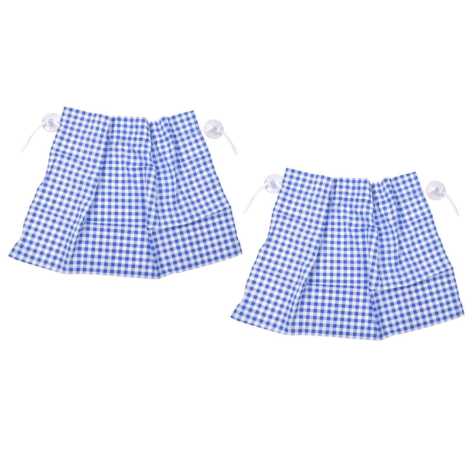 2Pcs Grid Design Anti Ultraviolet Car Curtain Side Car Window Sun Shade with view 2