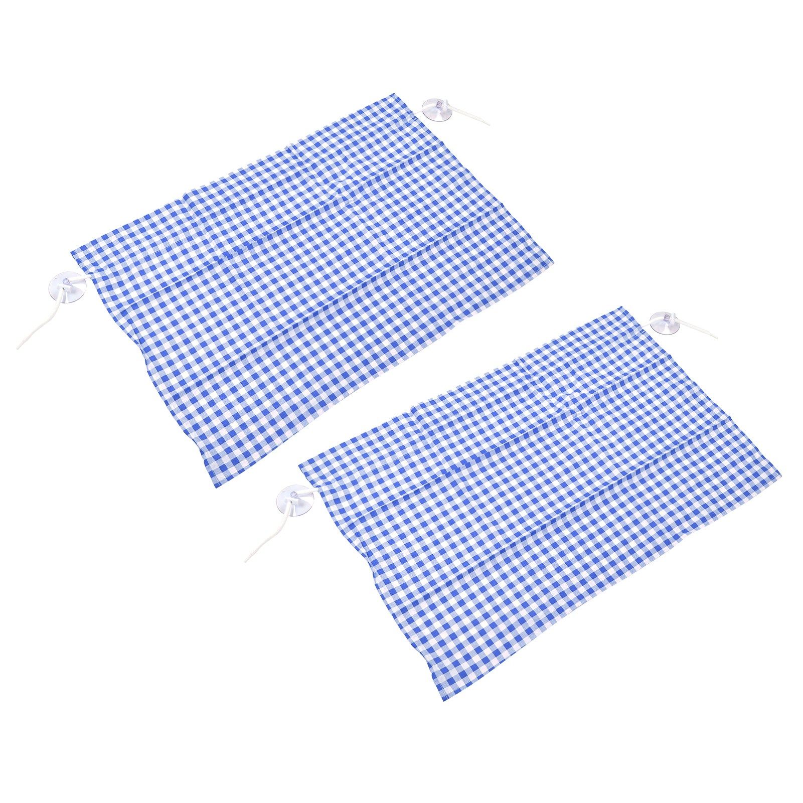 2Pcs Grid Design Anti Ultraviolet Car Curtain Side Car Window Sun Shade with view 4