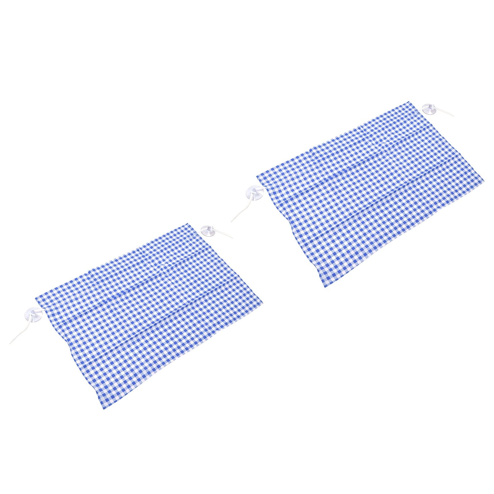 2Pcs Grid Design Anti Ultraviolet Car Curtain Side Car Window Sun Shade with view 5