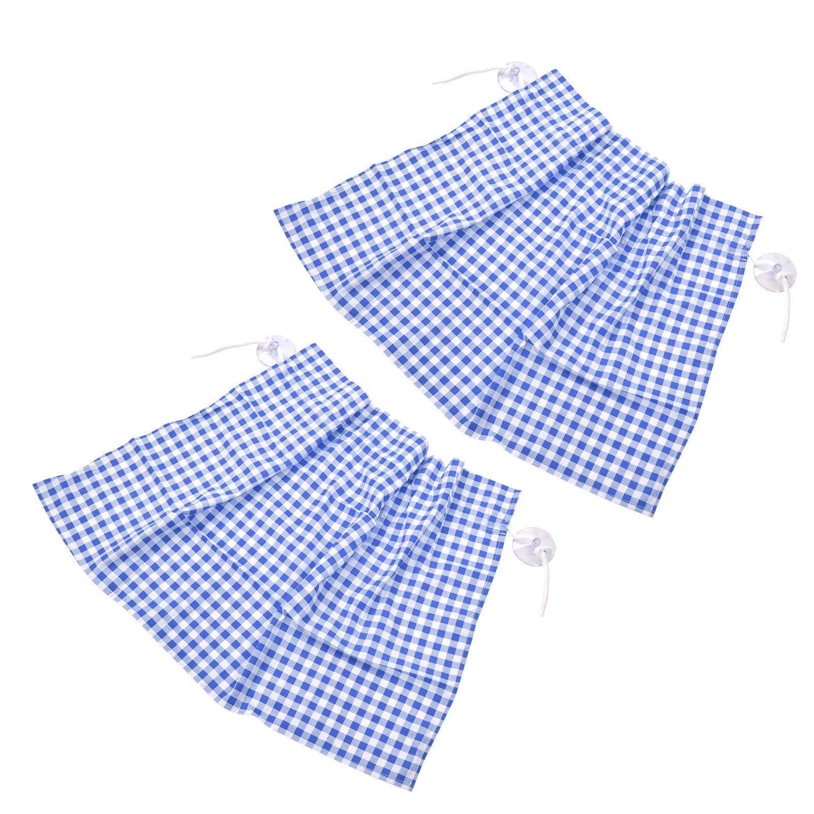 2Pcs Grid Design Anti Ultraviolet Car Curtain Side Car Window Sun Shade with view 9