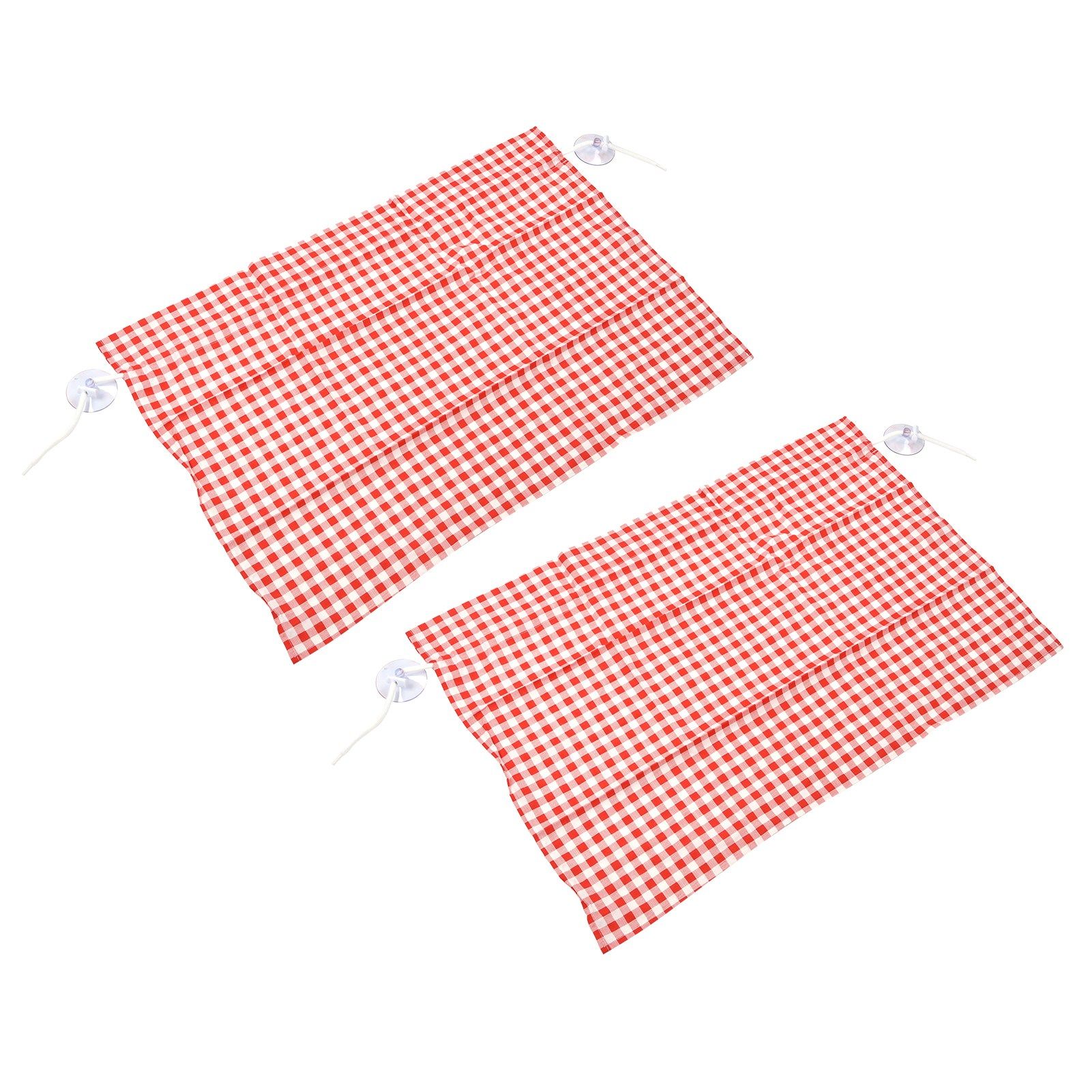 2Pcs Grid Design Anti Ultraviolet Car Curtain Side Car Window Sun Shade with view 4