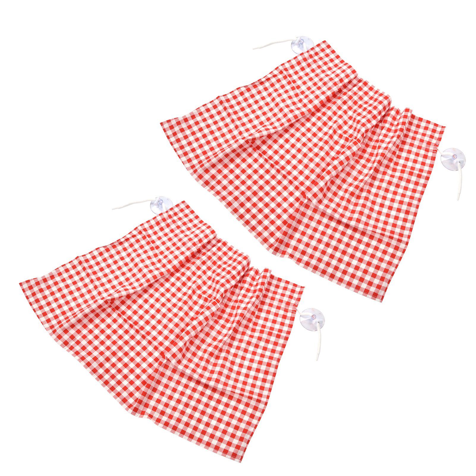 2Pcs Grid Design Anti Ultraviolet Car Curtain Side Car Window Sun Shade with view 9