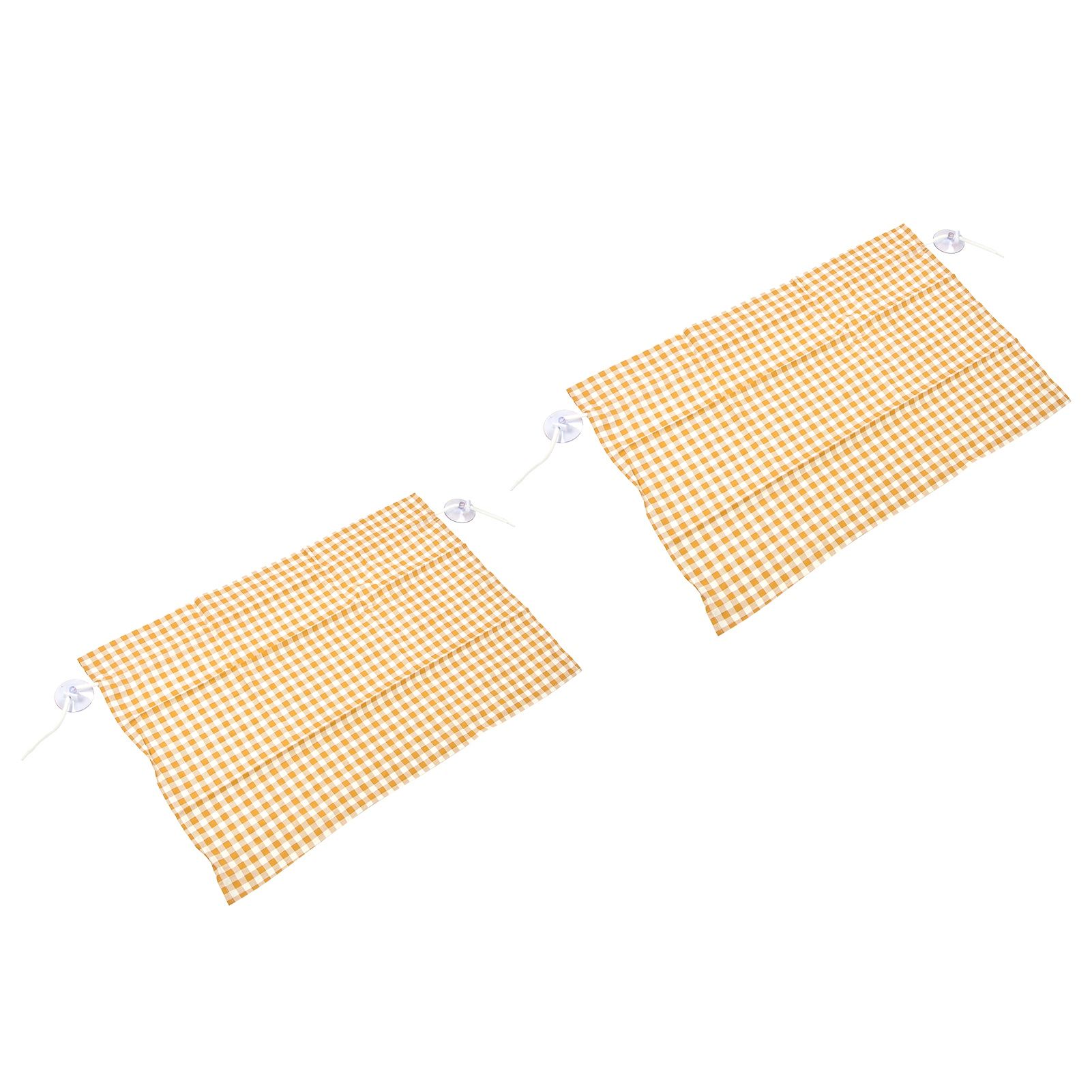 2Pcs Grid Design Anti Ultraviolet Car Curtain Side Car Window Sun Shade with view 5