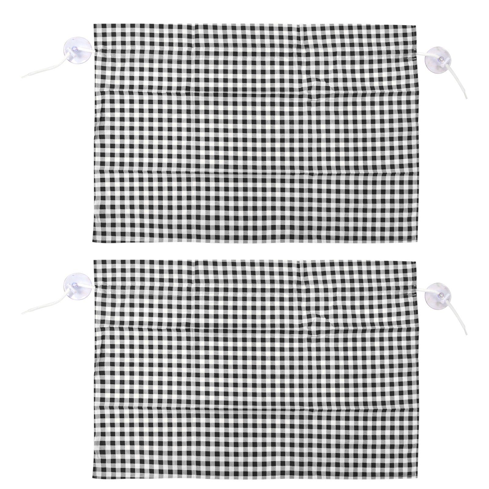 2Pcs Grid Design Anti Ultraviolet Car Curtain Side Car Window Sun Shade with