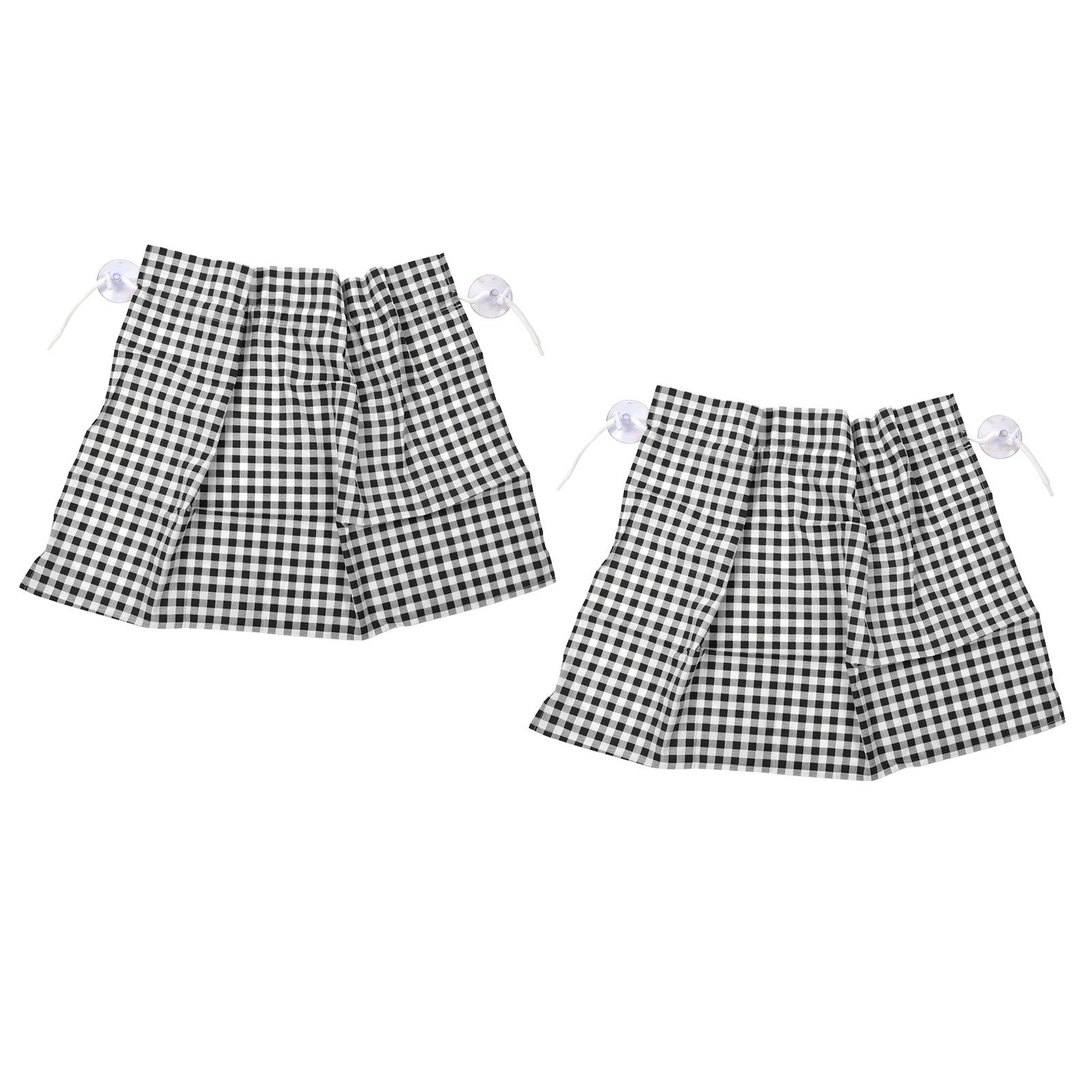 2Pcs Grid Design Anti Ultraviolet Car Curtain Side Car Window Sun Shade with view 2