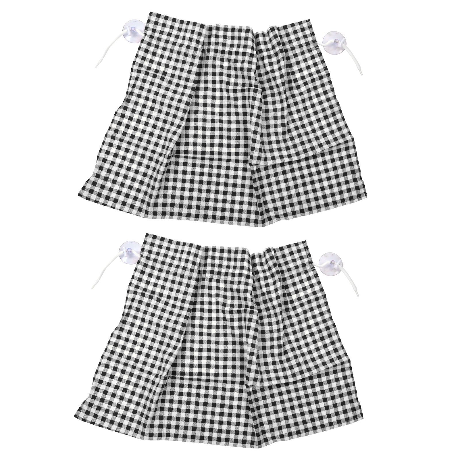 2Pcs Grid Design Anti Ultraviolet Car Curtain Side Car Window Sun Shade with view 3