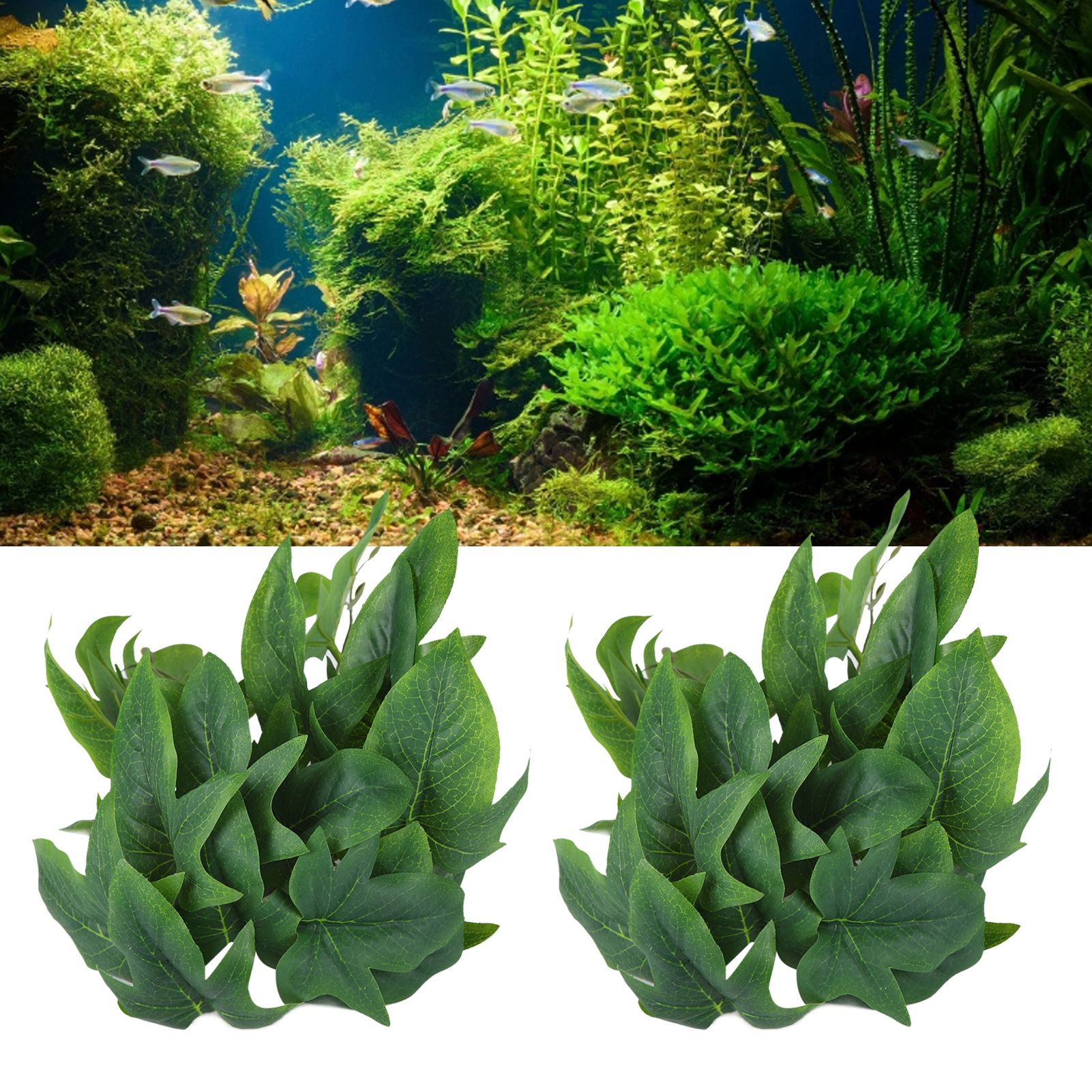 2PCS Artificial Water Plant Simulation Vine Lifelike Plastic Leaves Decoration view 12