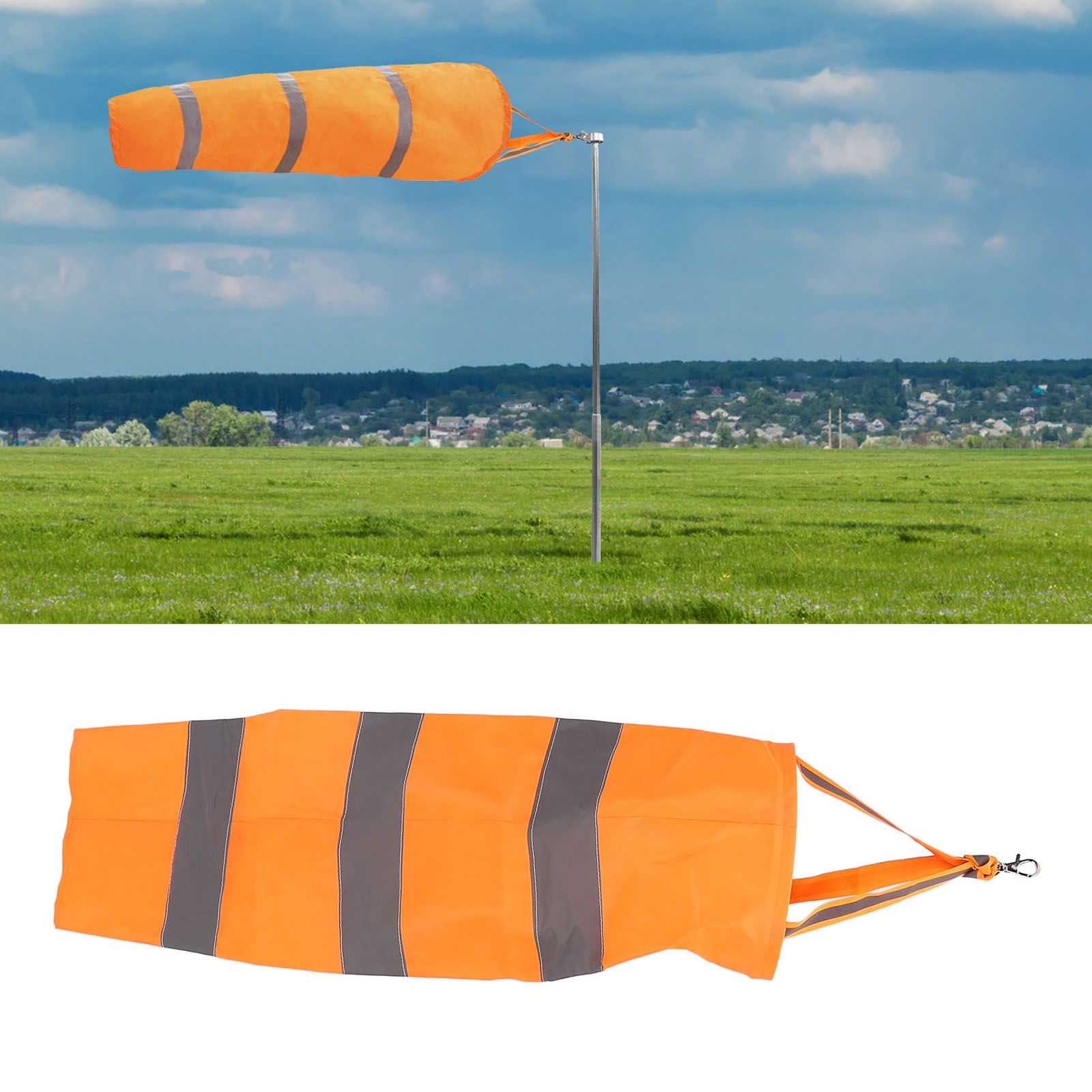 Reflective Weather Windsock Wind Direction Indicator for Outdoor Airport Farm view 11