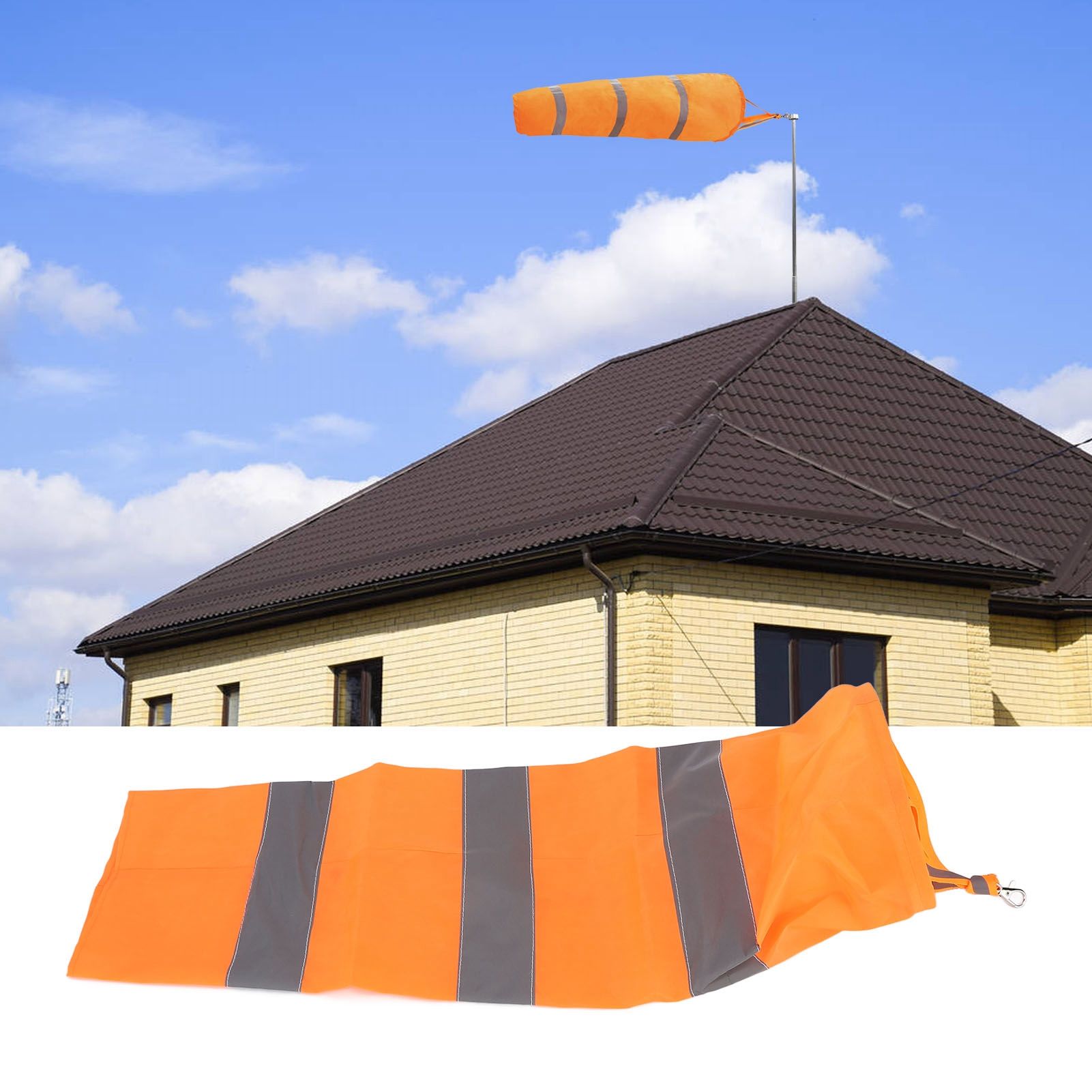 Reflective Weather Windsock Wind Direction Indicator for Outdoor Airport Farm view 12
