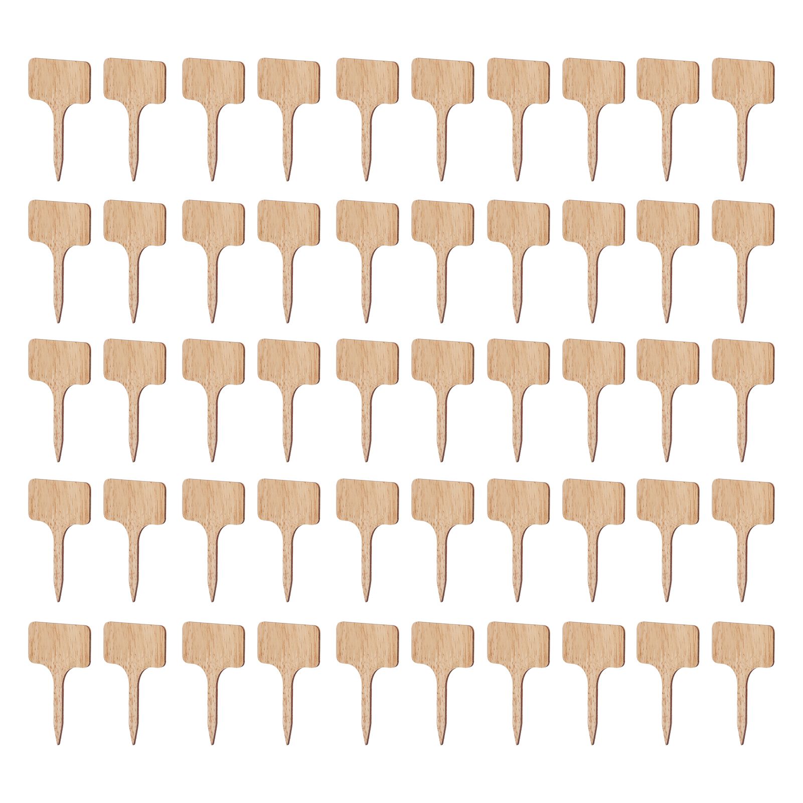 50PCS Bamboo Plant Labels T Type Wooden Plant Sign for Seed Potted Herbs view 3