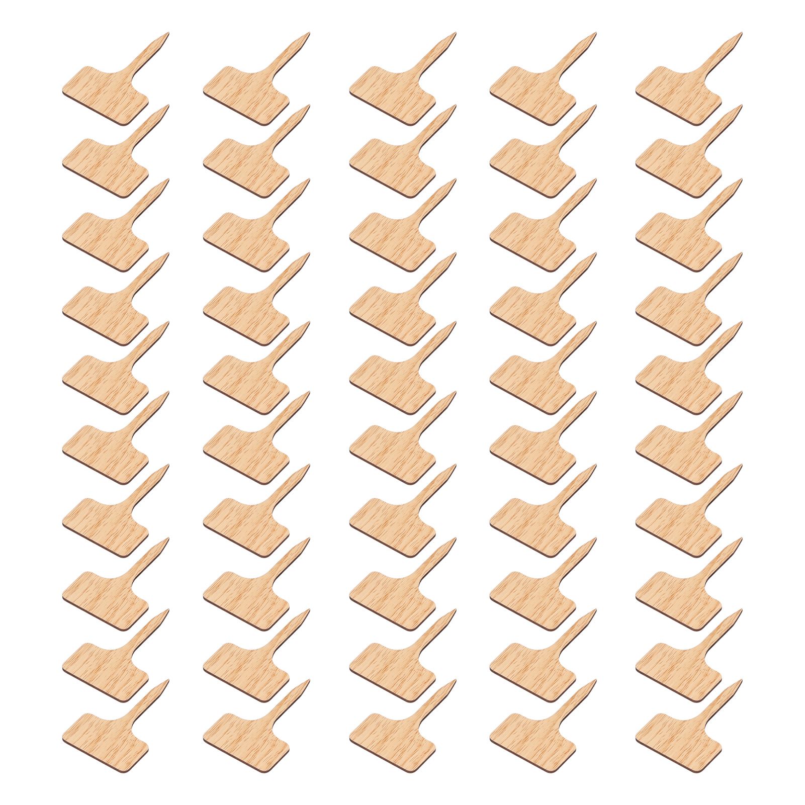 50PCS Bamboo Plant Labels T Type Wooden Plant Sign for Seed Potted Herbs view 4