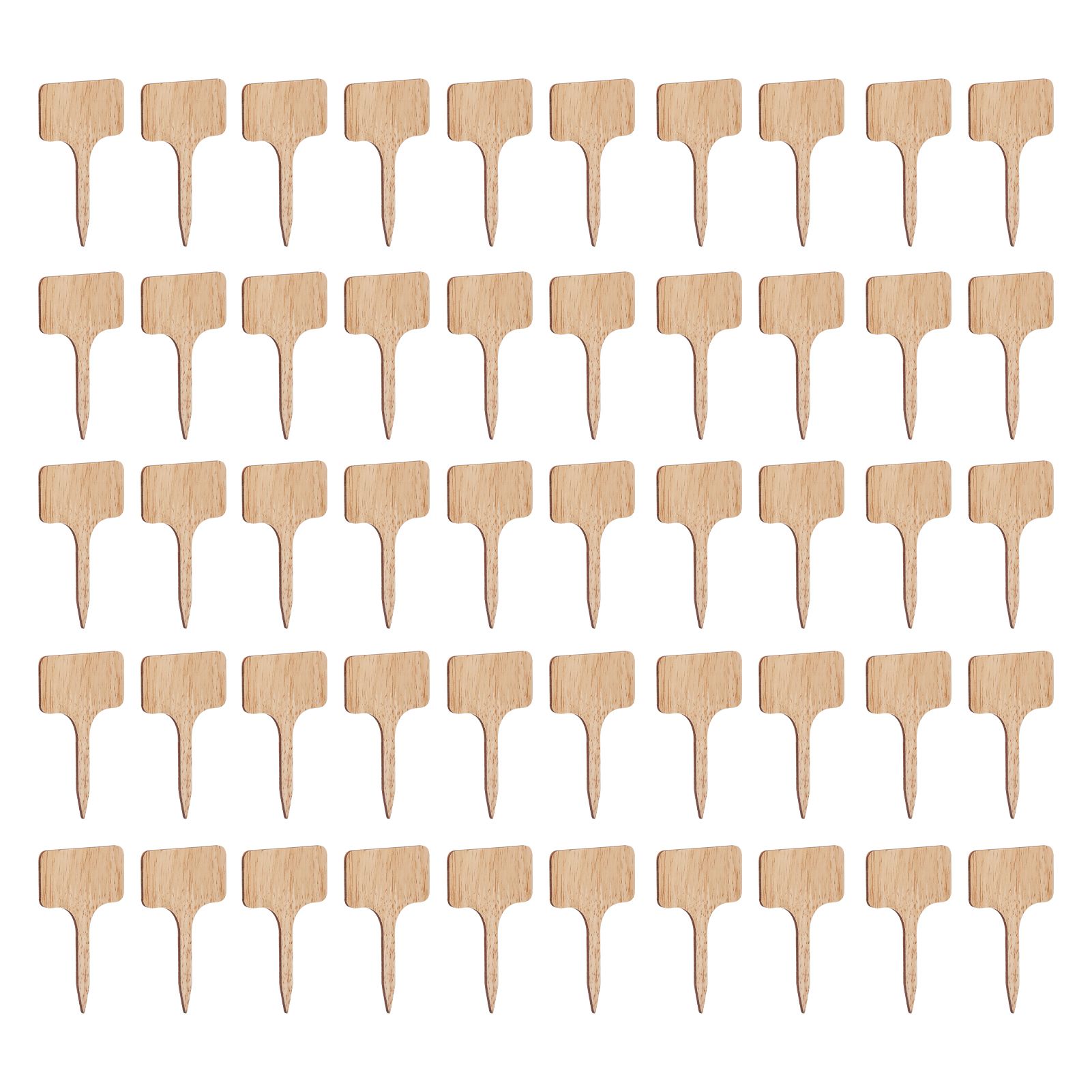 50PCS Bamboo Plant Labels T Type Wooden Plant Sign for Seed Potted Herbs view 5