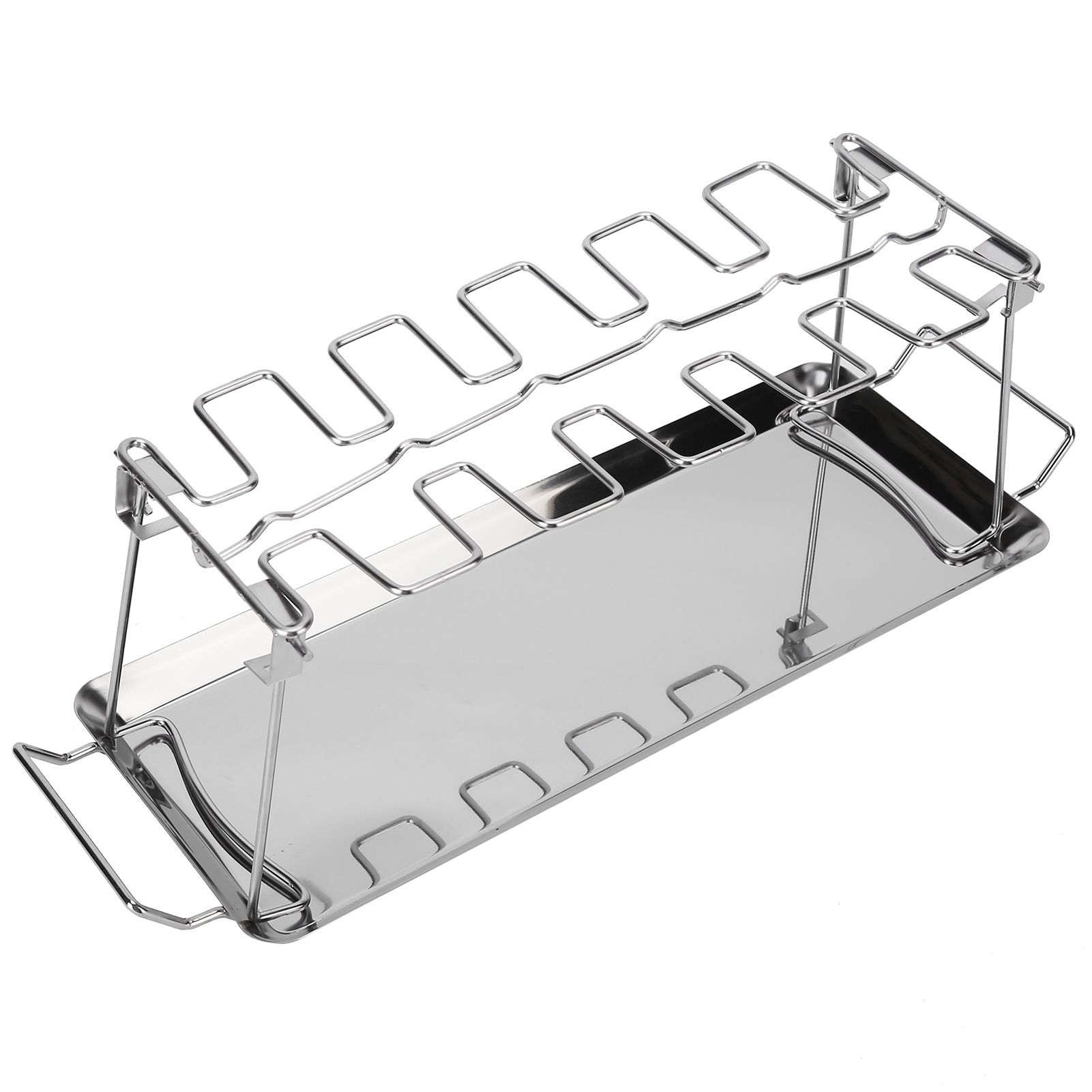 Chicken Wing Leg Rack with Bakeware Vertical Chicken Leg Grill for Barbecue view 2