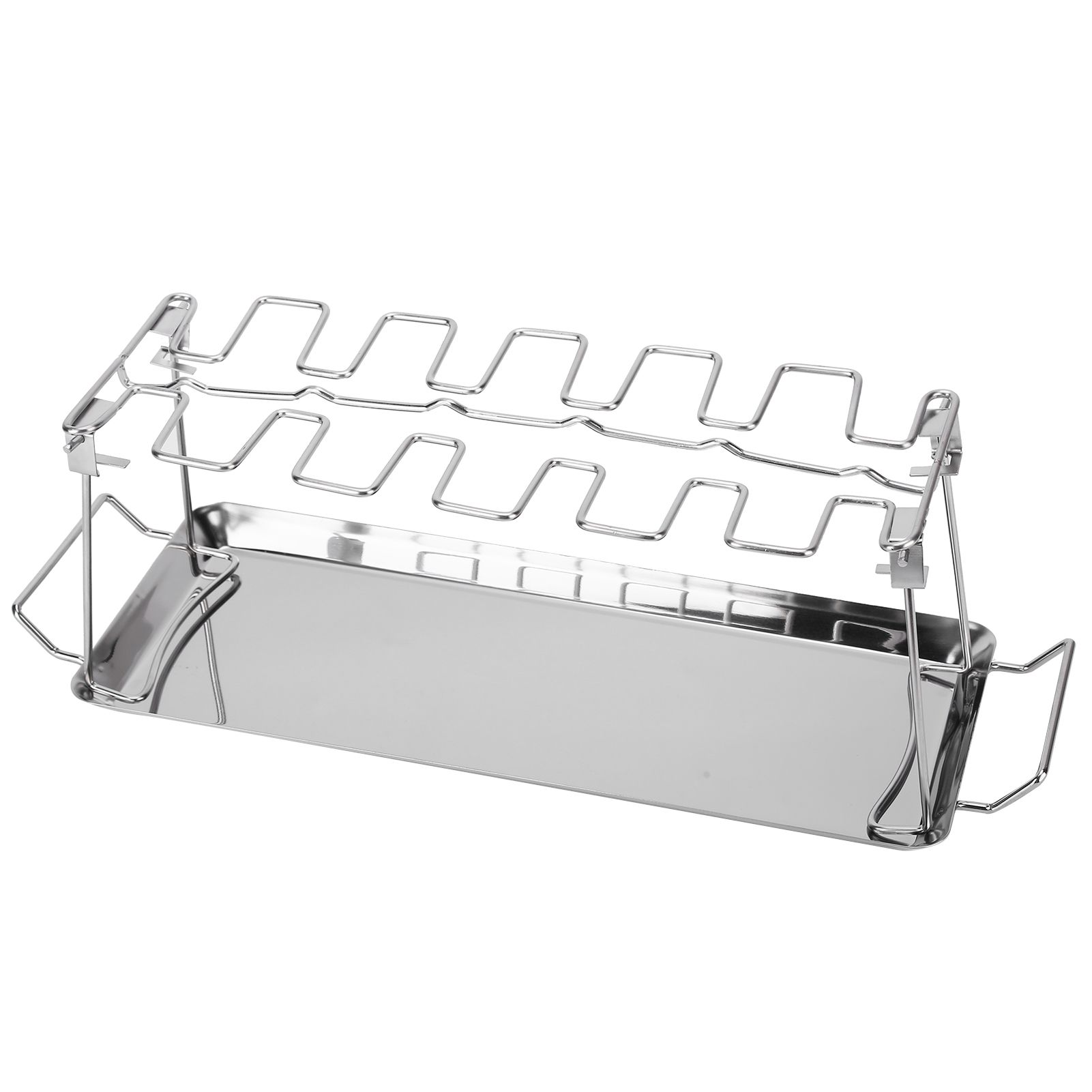Chicken Wing Leg Rack with Bakeware Vertical Chicken Leg Grill for Barbecue view 4