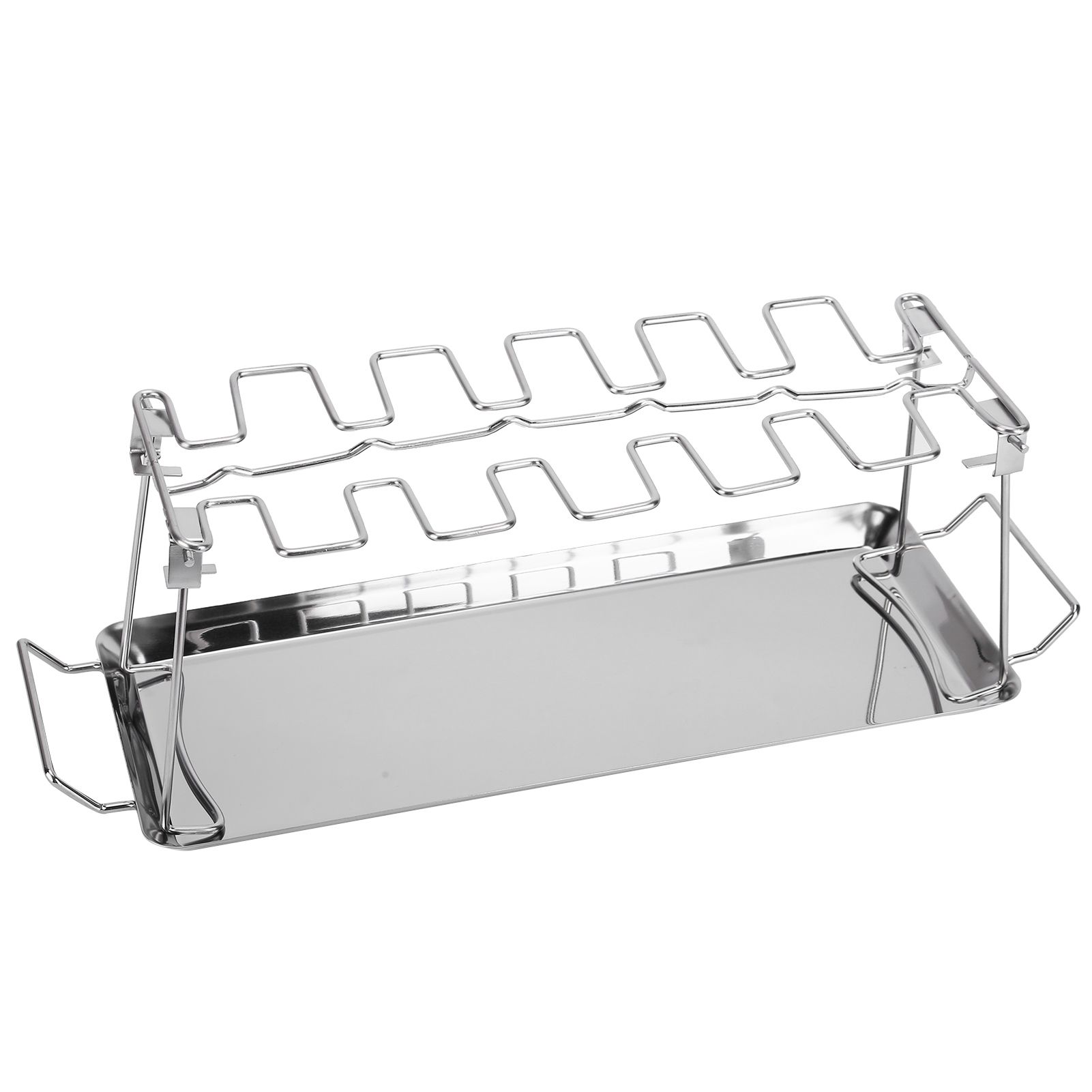Chicken Wing Leg Rack with Bakeware Vertical Chicken Leg Grill for Barbecue view 9