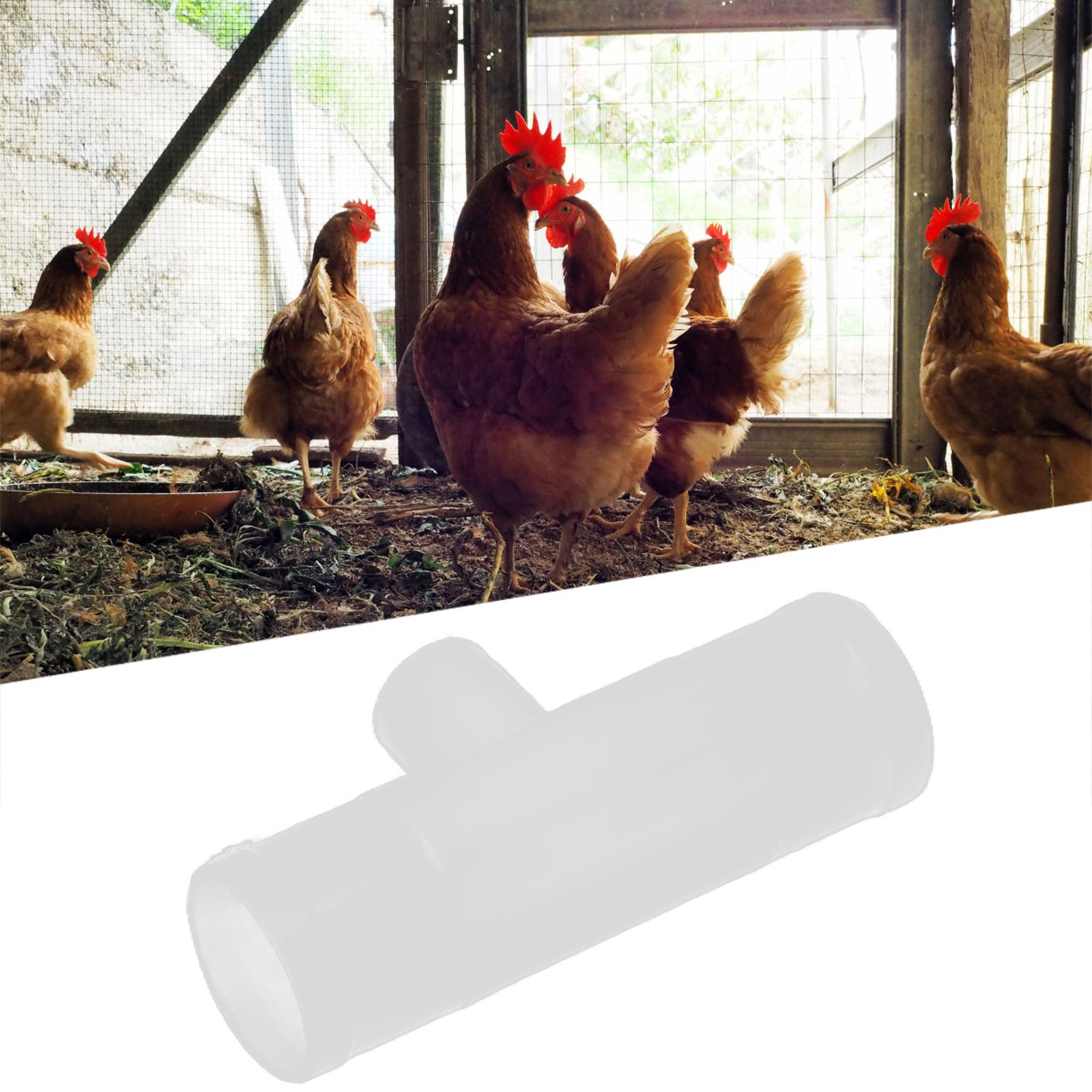 20Pcs Chicken Tee Tube Durable Leak Proof Drill Free Chicken Waterer Tee view 12