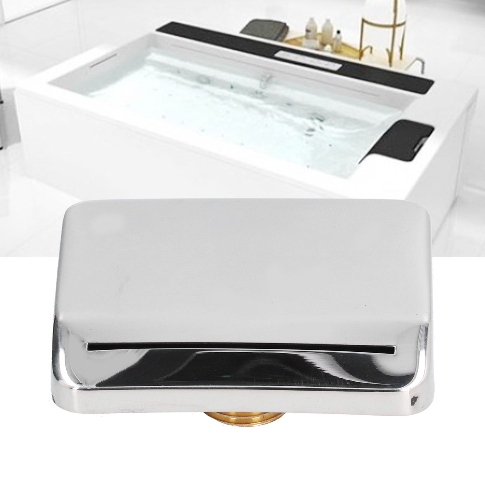 G1/2 Male Thread SPA Bathtub Faucet Stainless Steel Waterfall Spout Water view 12