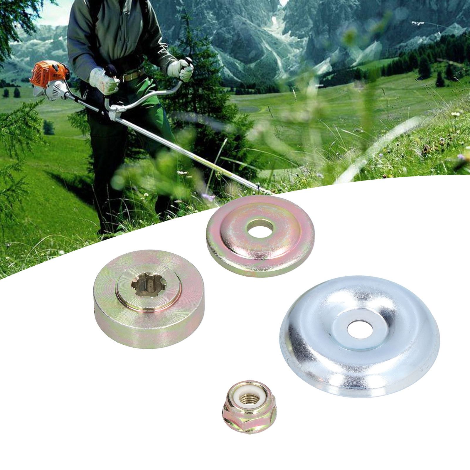 Thrust Plate Guard Washer Thrust Washer Rider Plate Lock Nut Trimmer Head view 12
