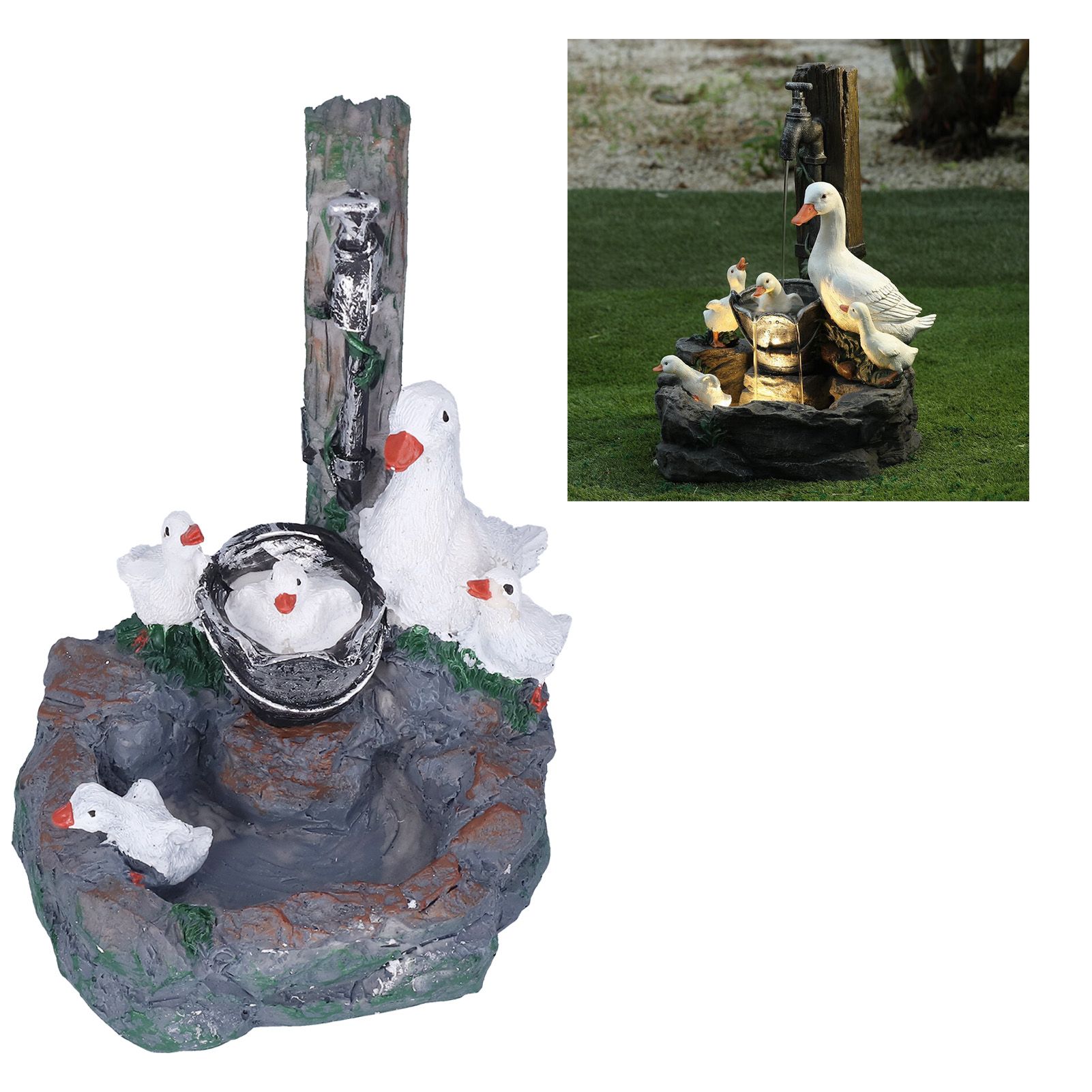 Garden Duck Family Statue Originality Resin Sculpture Ornament Decoration for view 11