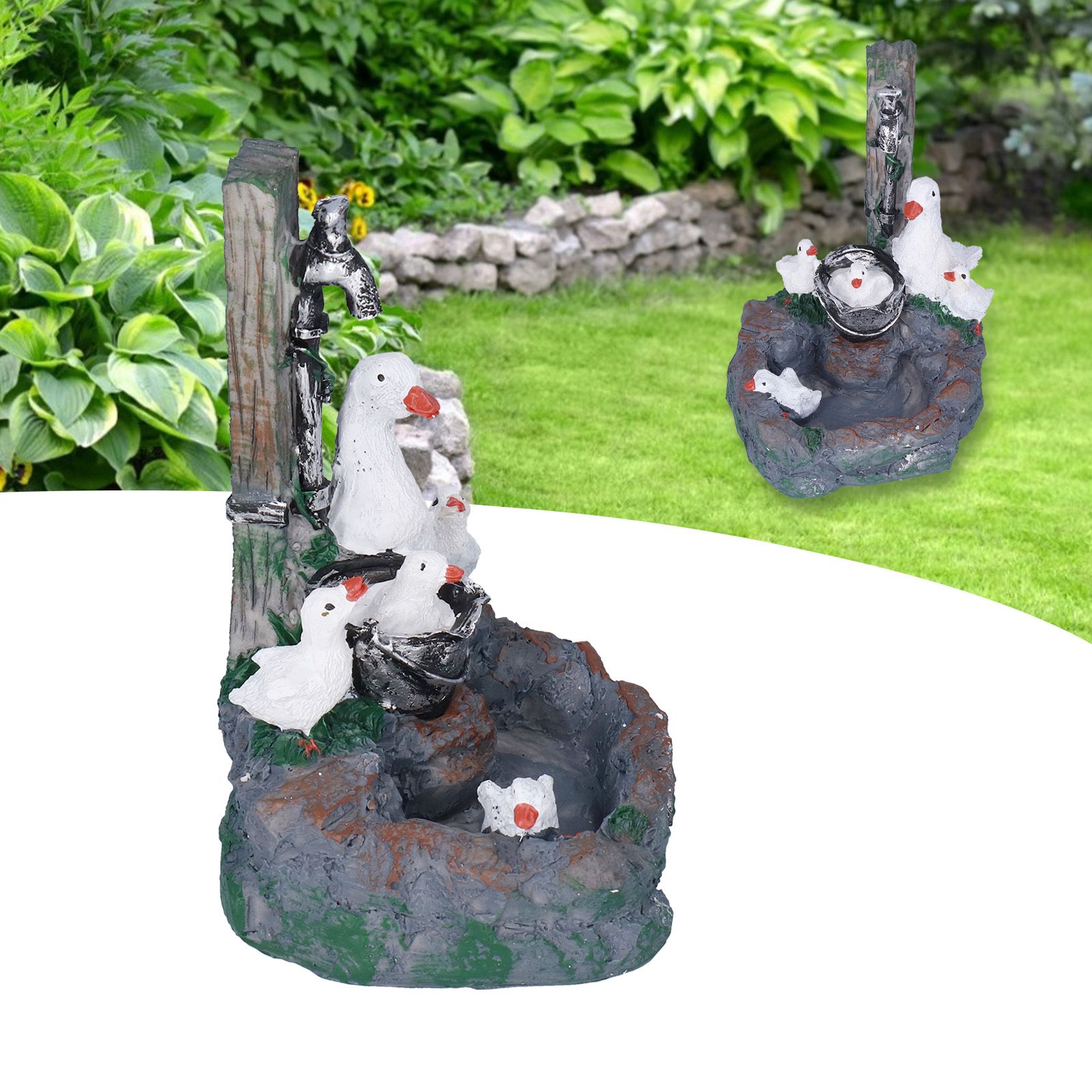 Garden Duck Family Statue Originality Resin Sculpture Ornament Decoration for view 12