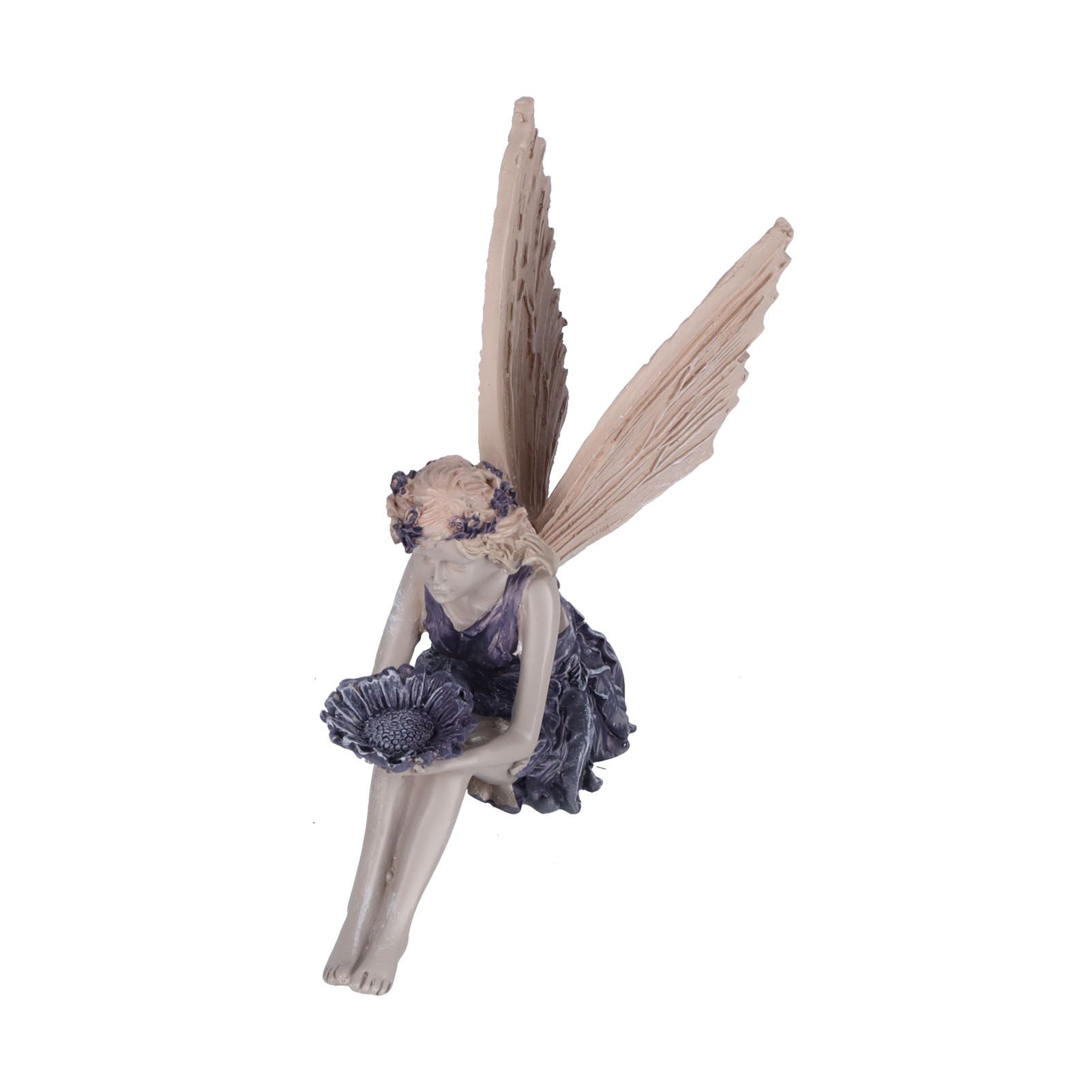 Sitting Fairy Statue Decorative Sunflower Fairy Ornament for Gardening Outdoor view 8