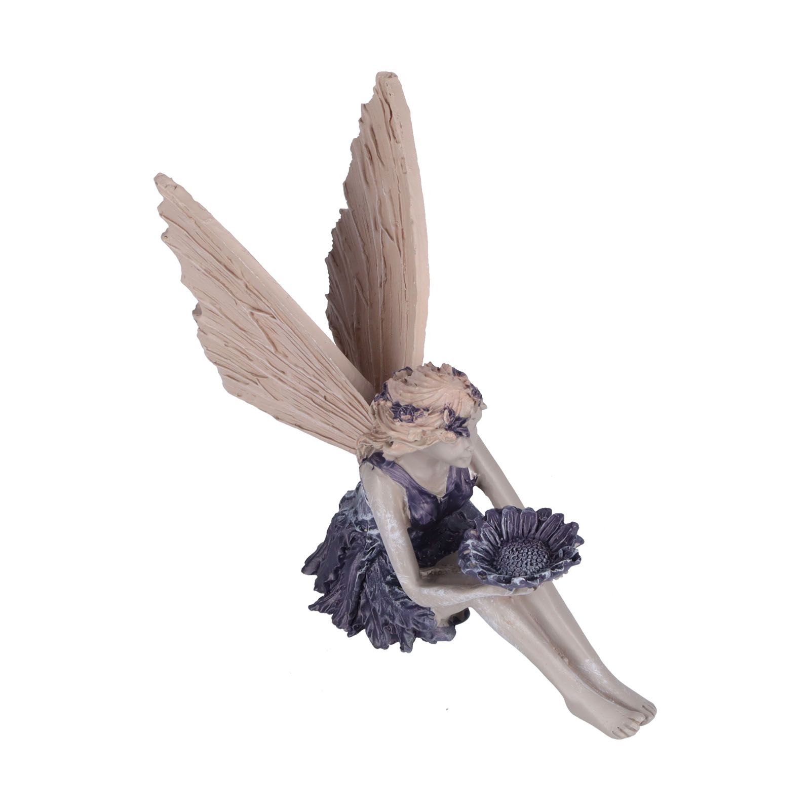 Sitting Fairy Statue Decorative Sunflower Fairy Ornament for Gardening Outdoor view 9