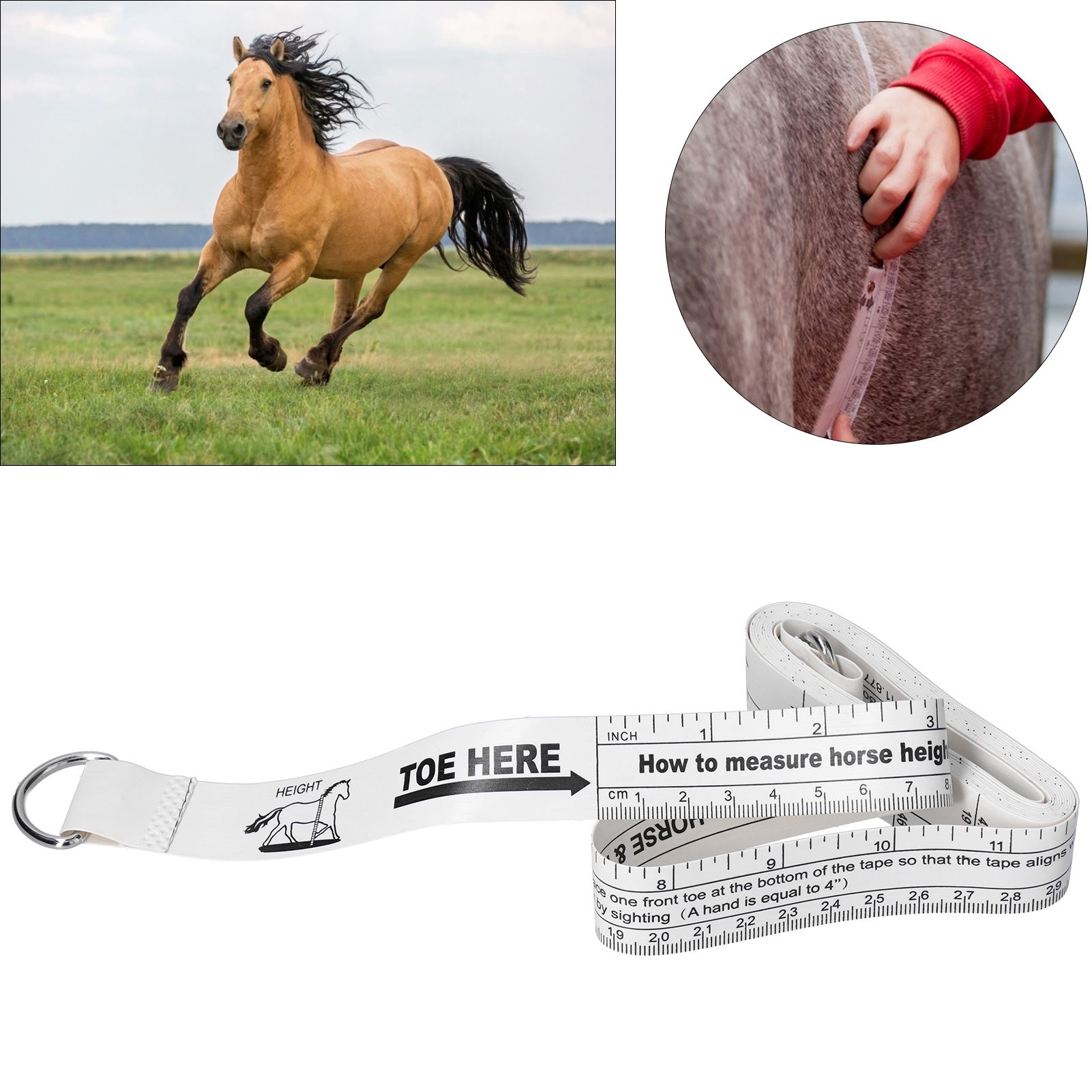 2.42m Horse Weight Tape Bust Weight Body Length Horse Measuring Stick for view 12