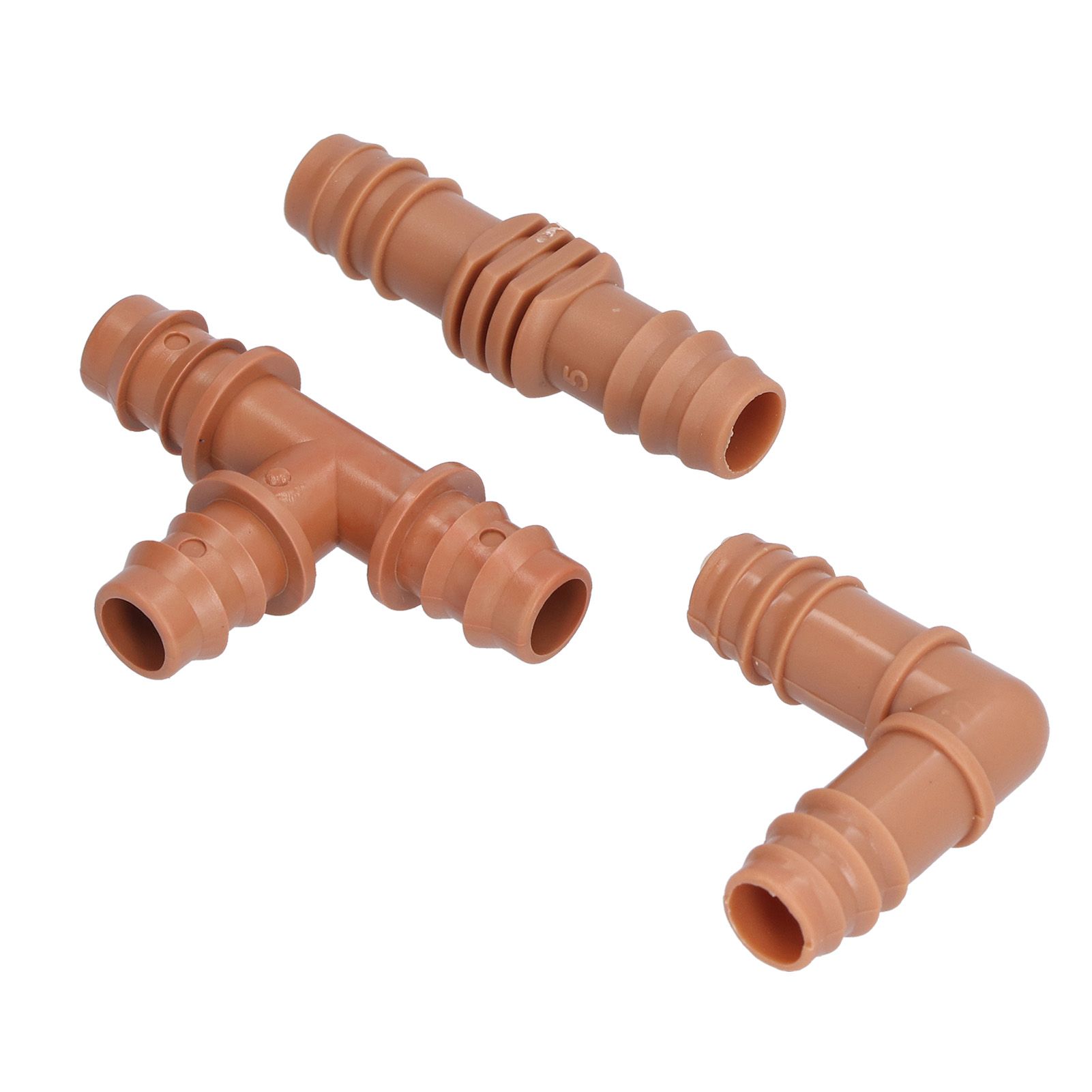 18Pcs Irrigation Fittings Kit Brown Water Barbed Coupling Connecter for 16mm Pipes view 13