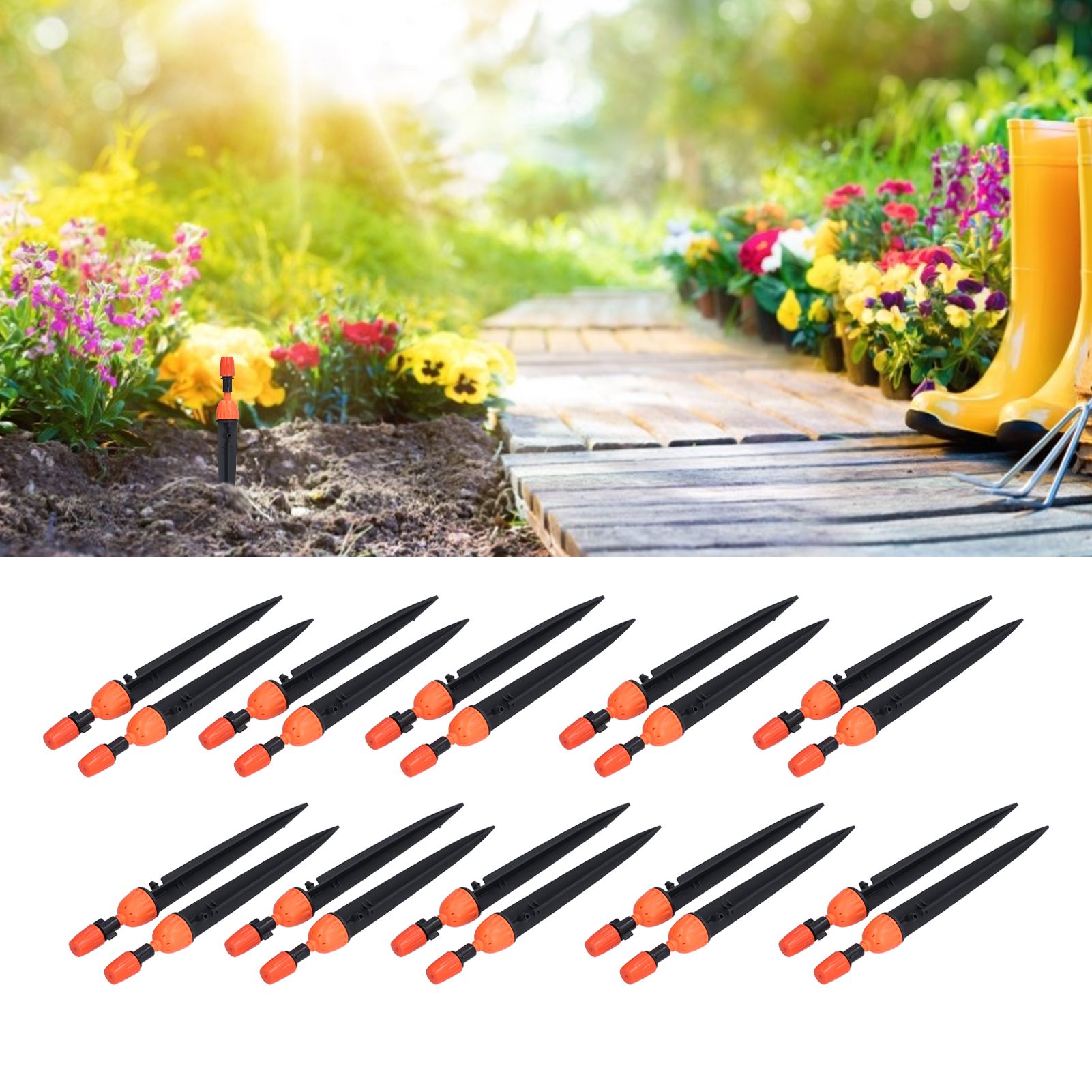 20 Set Multifunctional Spray Dripper Adjustable Irrigation Atomizing view 12