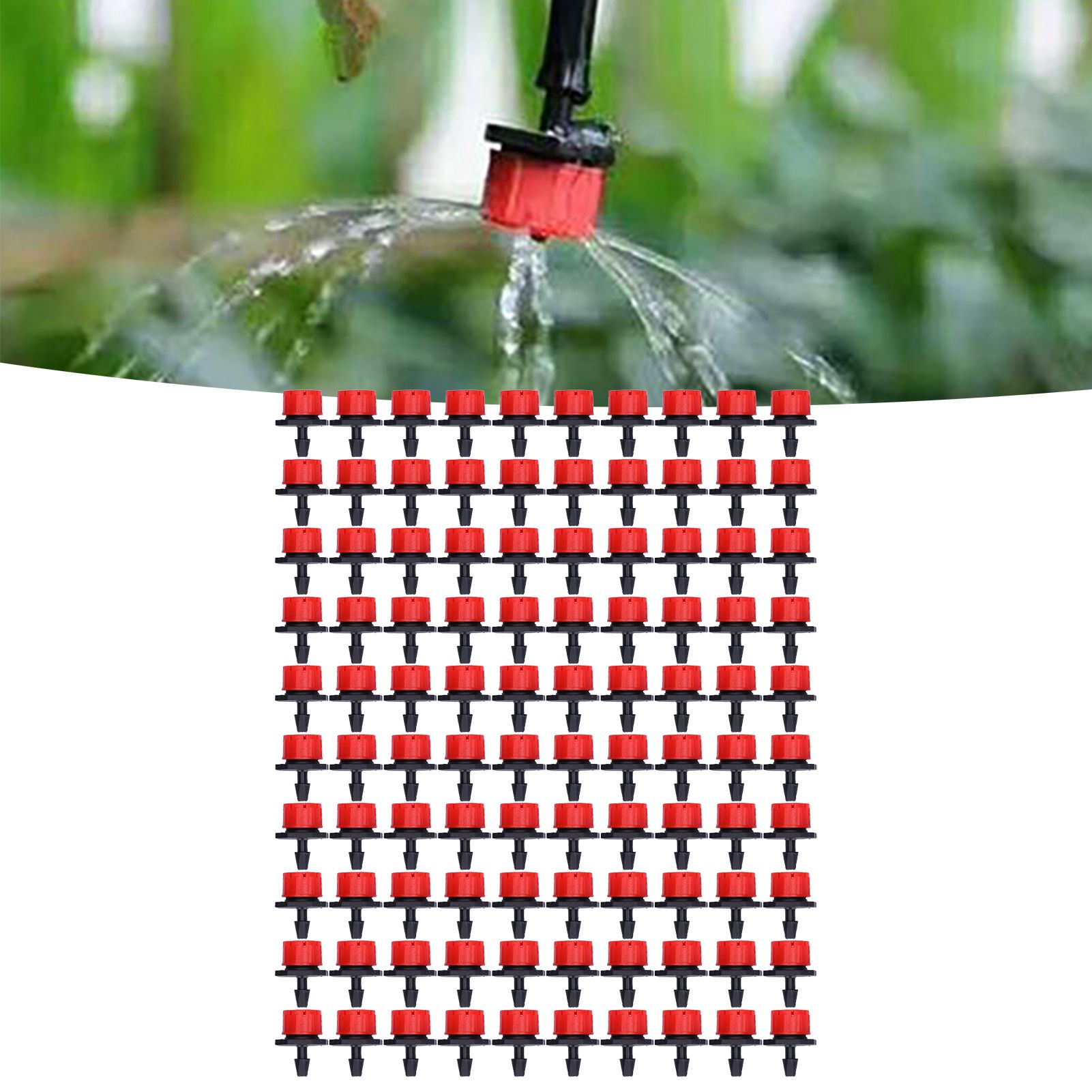 100Pcs 8 Hole Drip Irrigation Emitter Adjustable Drip Irrigation Sprinkler for view 11