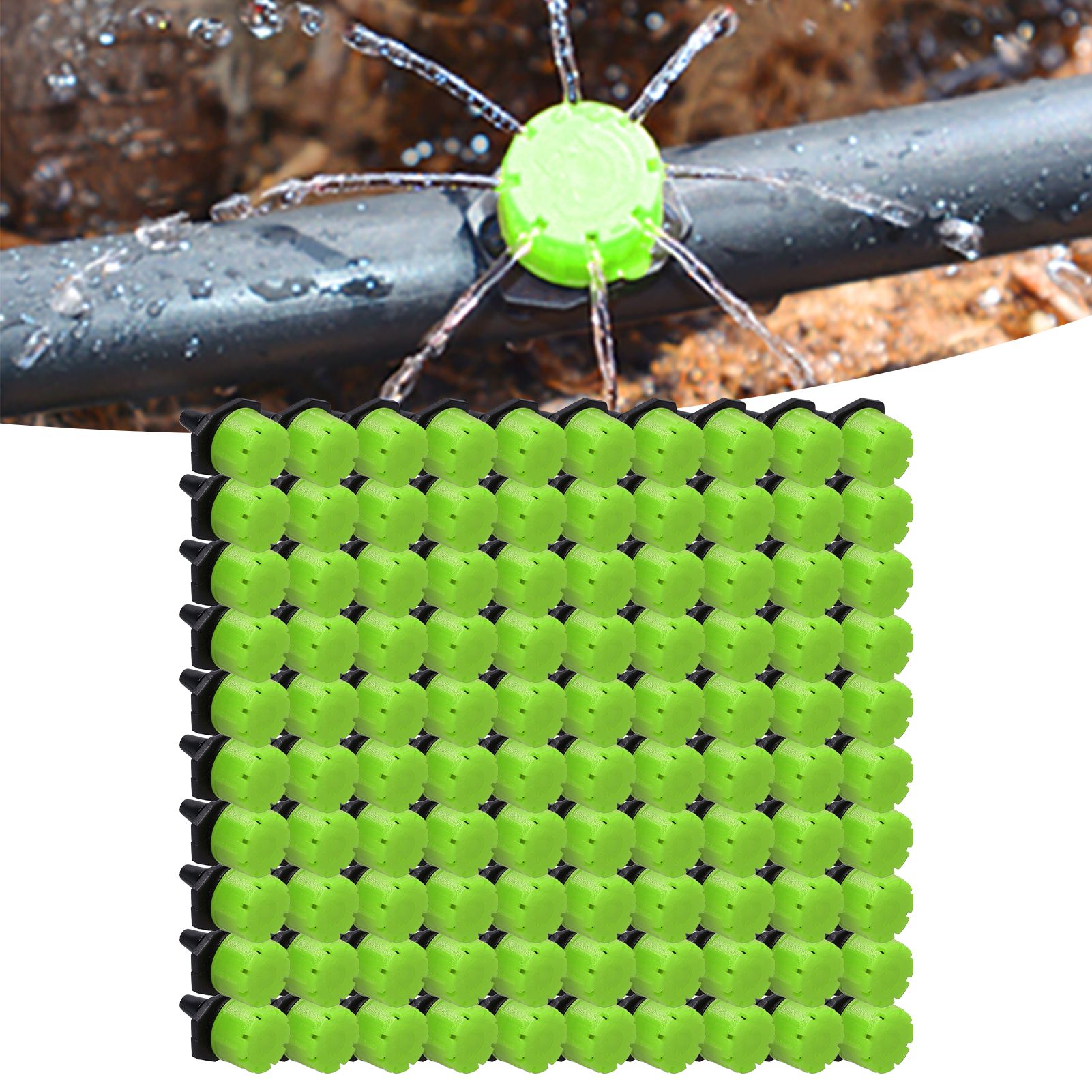 100Pcs 8 Hole Drip Irrigation Emitter Adjustable Drip Irrigation Sprinkler for view 12