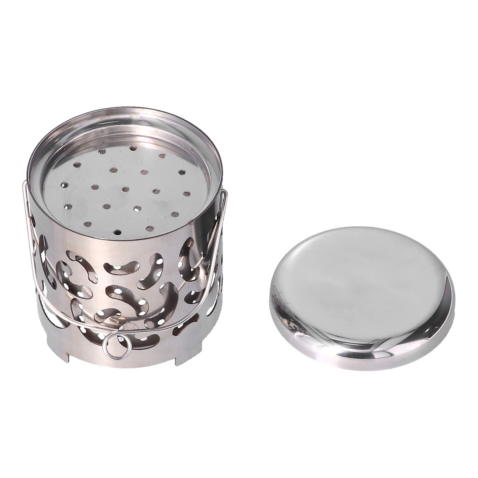 Outdoor Mini Warmer Stainless Steel Camping Stove Portable Warming Stove Cover