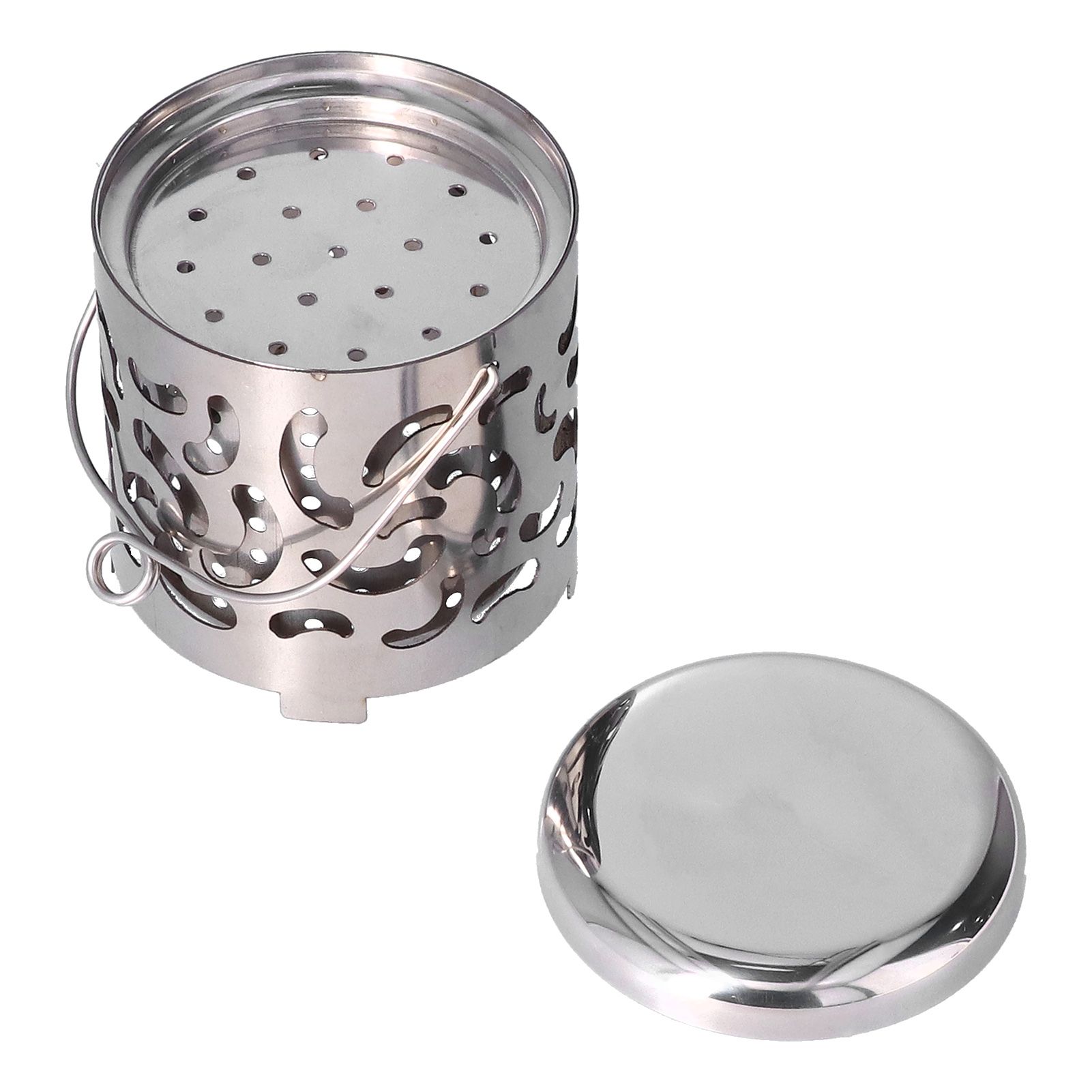 Outdoor Mini Warmer Stainless Steel Camping Stove Portable Warming Stove Cover view 2