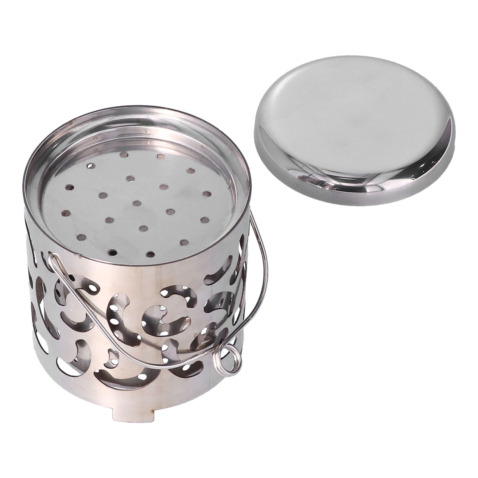 Outdoor Mini Warmer Stainless Steel Camping Stove Portable Warming Stove Cover view 3