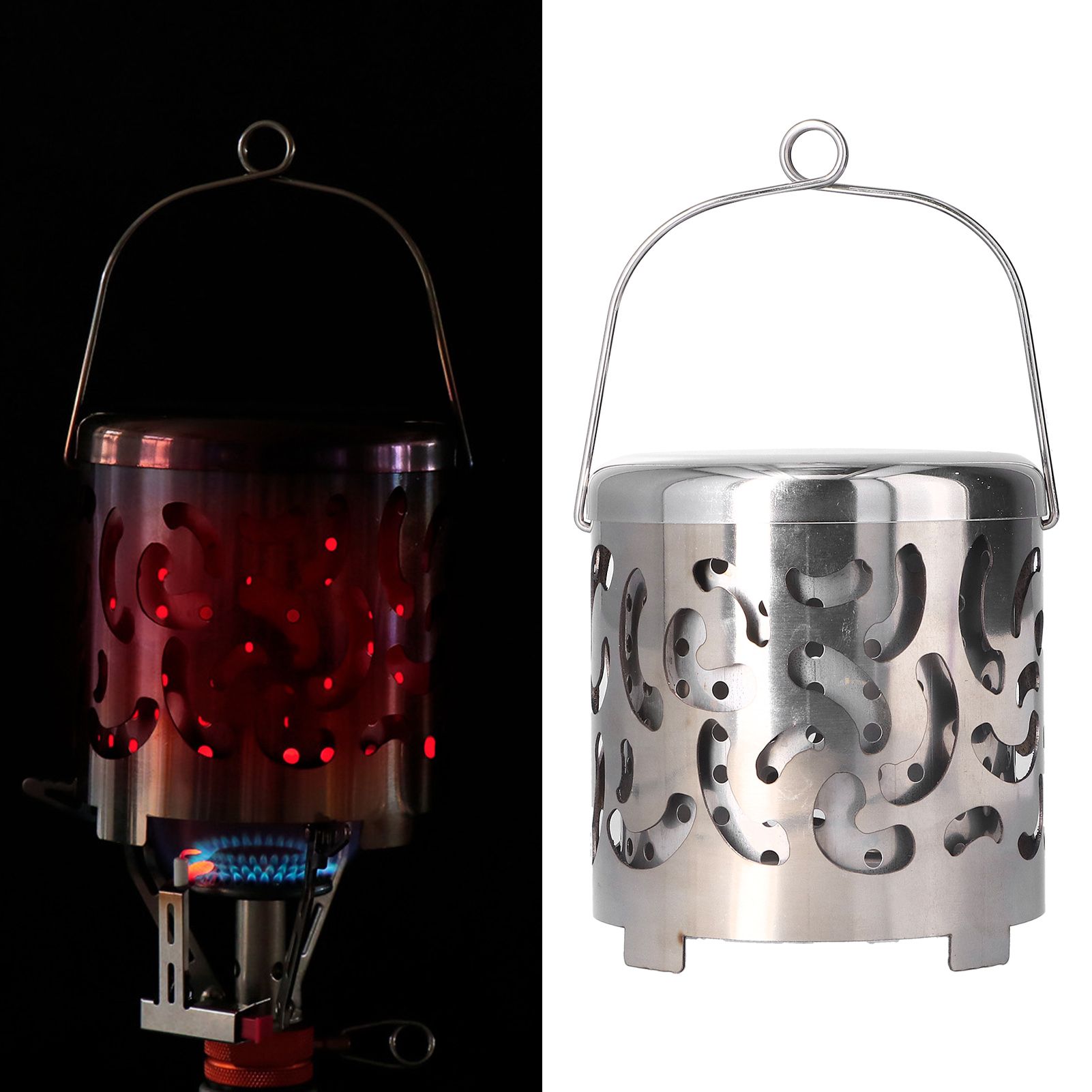Outdoor Mini Warmer Stainless Steel Camping Stove Portable Warming Stove Cover view 11