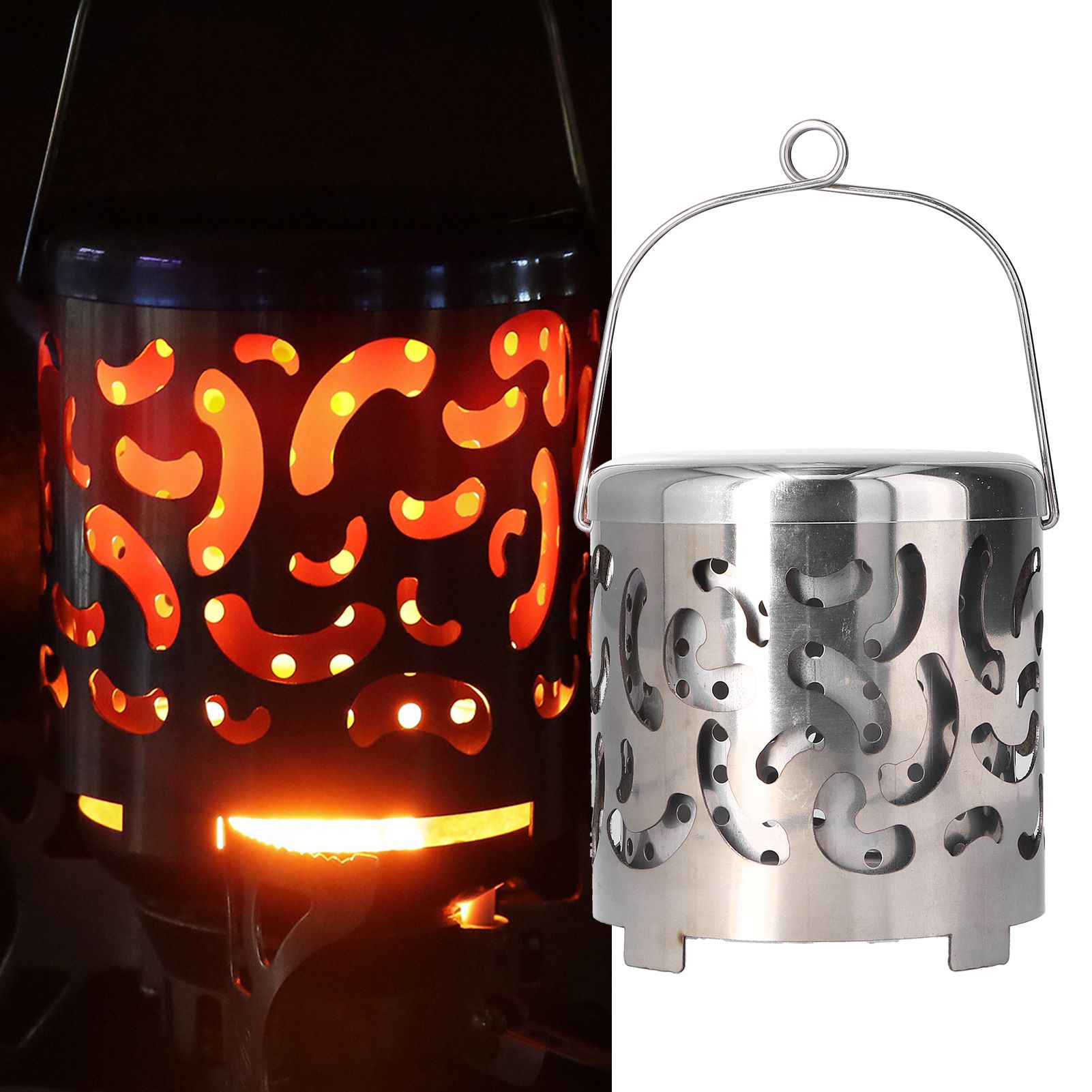 Outdoor Mini Warmer Stainless Steel Camping Stove Portable Warming Stove Cover view 12